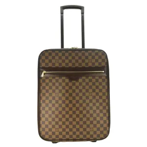 LOUIS VUITTON Pegase 45 Damier Ebene Rolling Travel Bag Brown