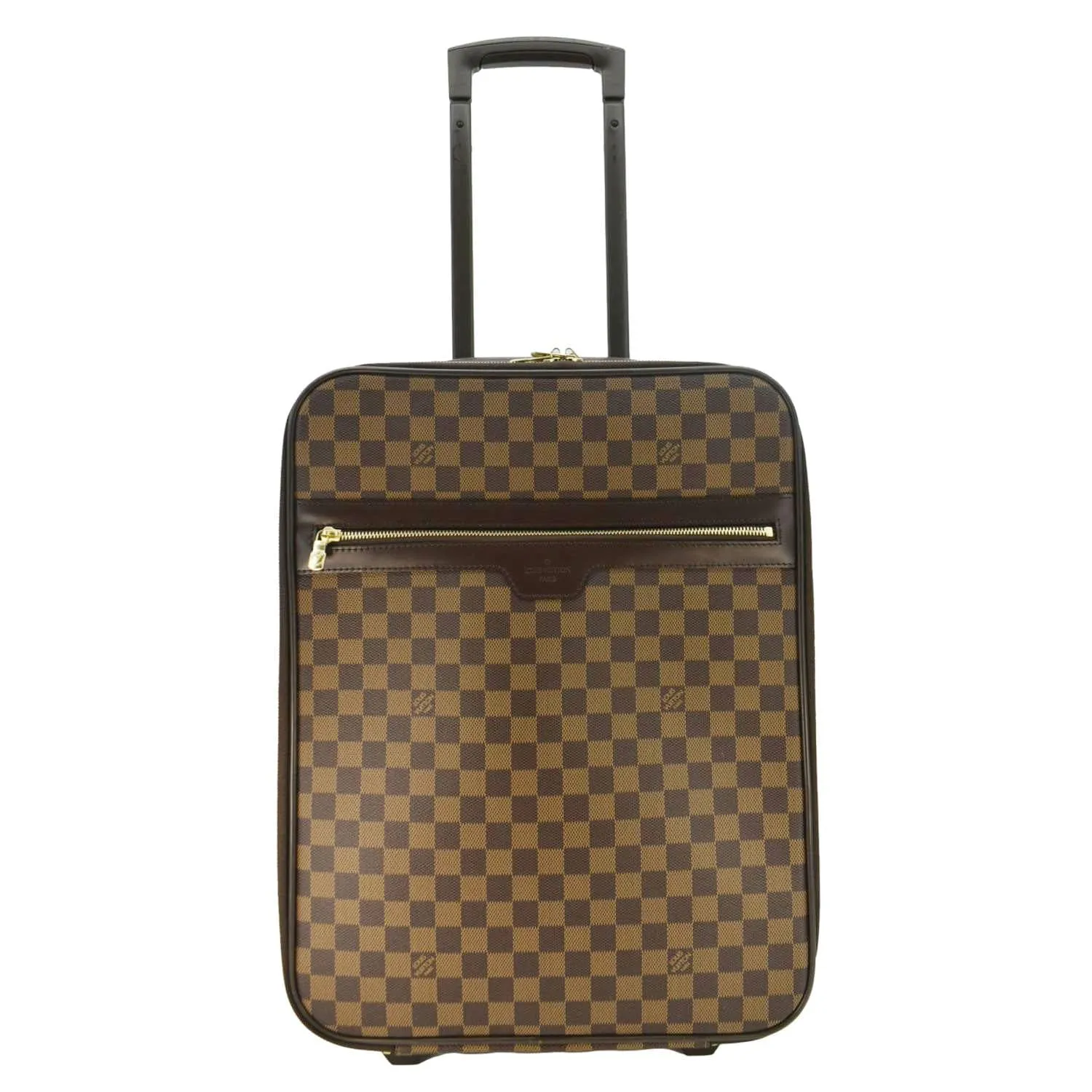LOUIS VUITTON Pegase 45 Damier Ebene Rolling Travel Bag Brown
