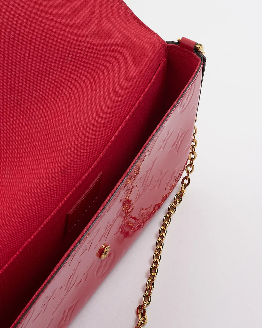 Louis Vuitton Pink Monogram Vernis Felicie Wallet On Chain Bag