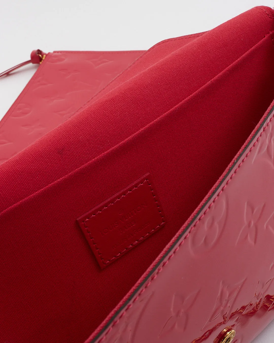 Louis Vuitton Pink Monogram Vernis Felicie Wallet On Chain Bag