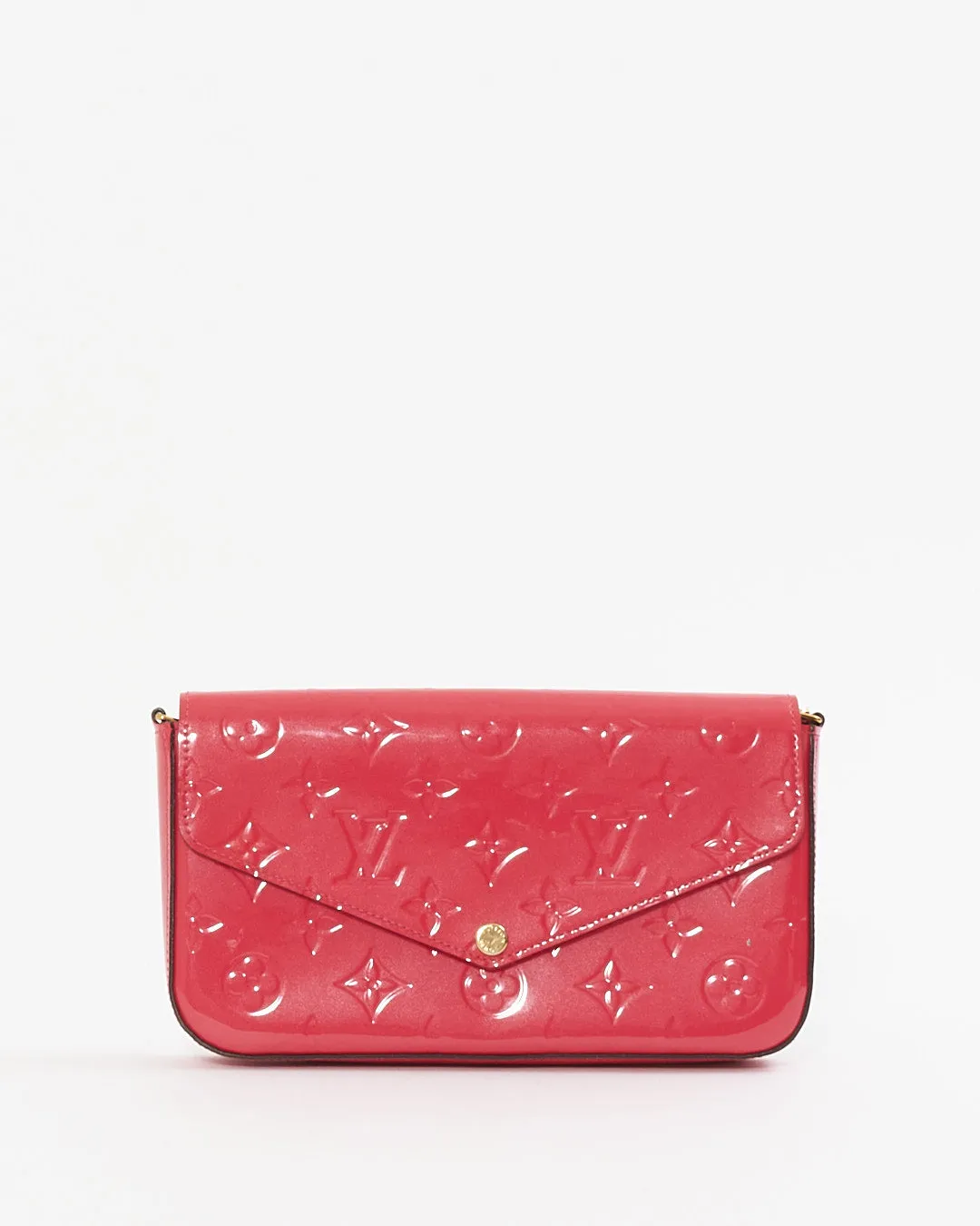 Louis Vuitton Pink Monogram Vernis Felicie Wallet On Chain Bag
