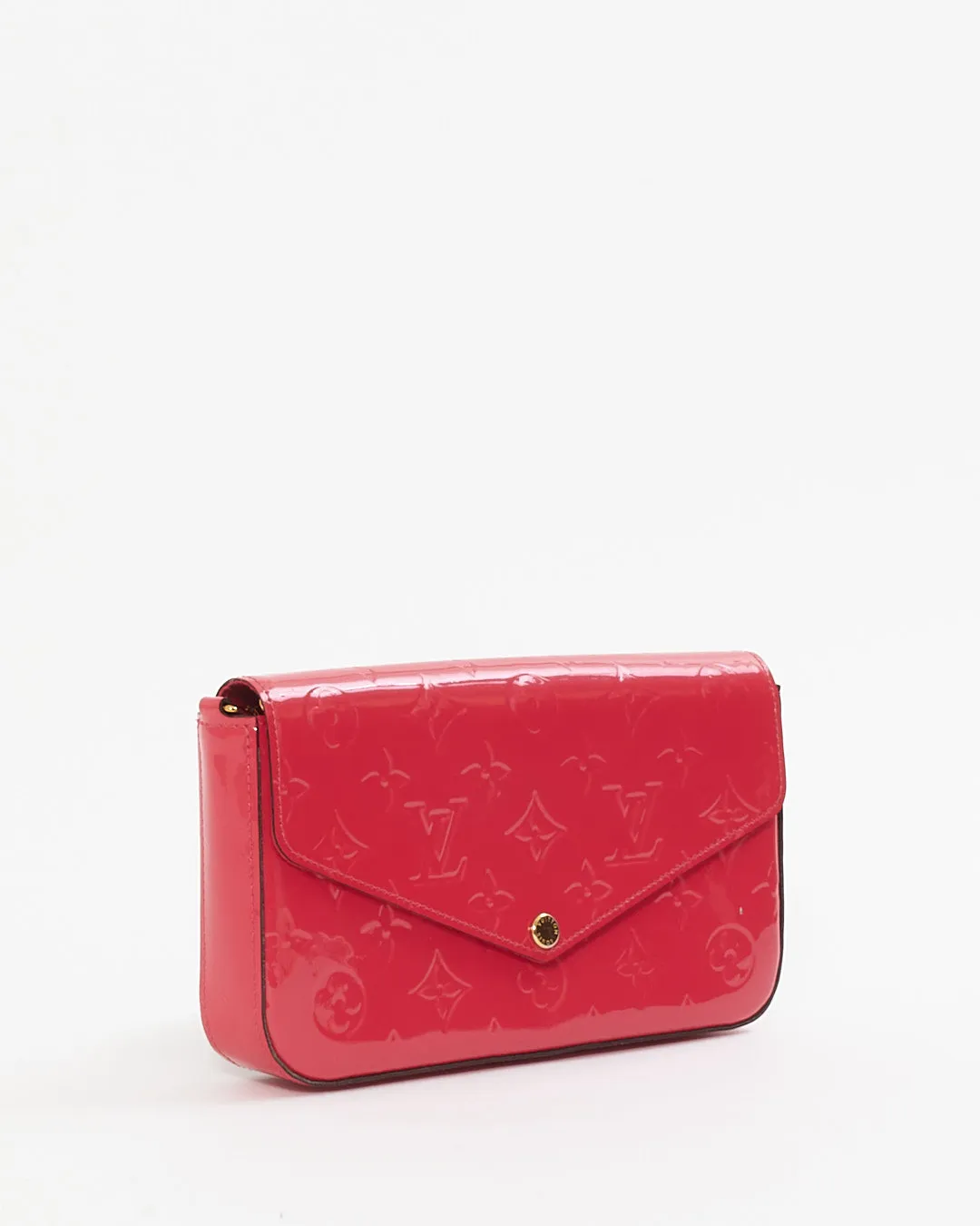 Louis Vuitton Pink Monogram Vernis Felicie Wallet On Chain Bag
