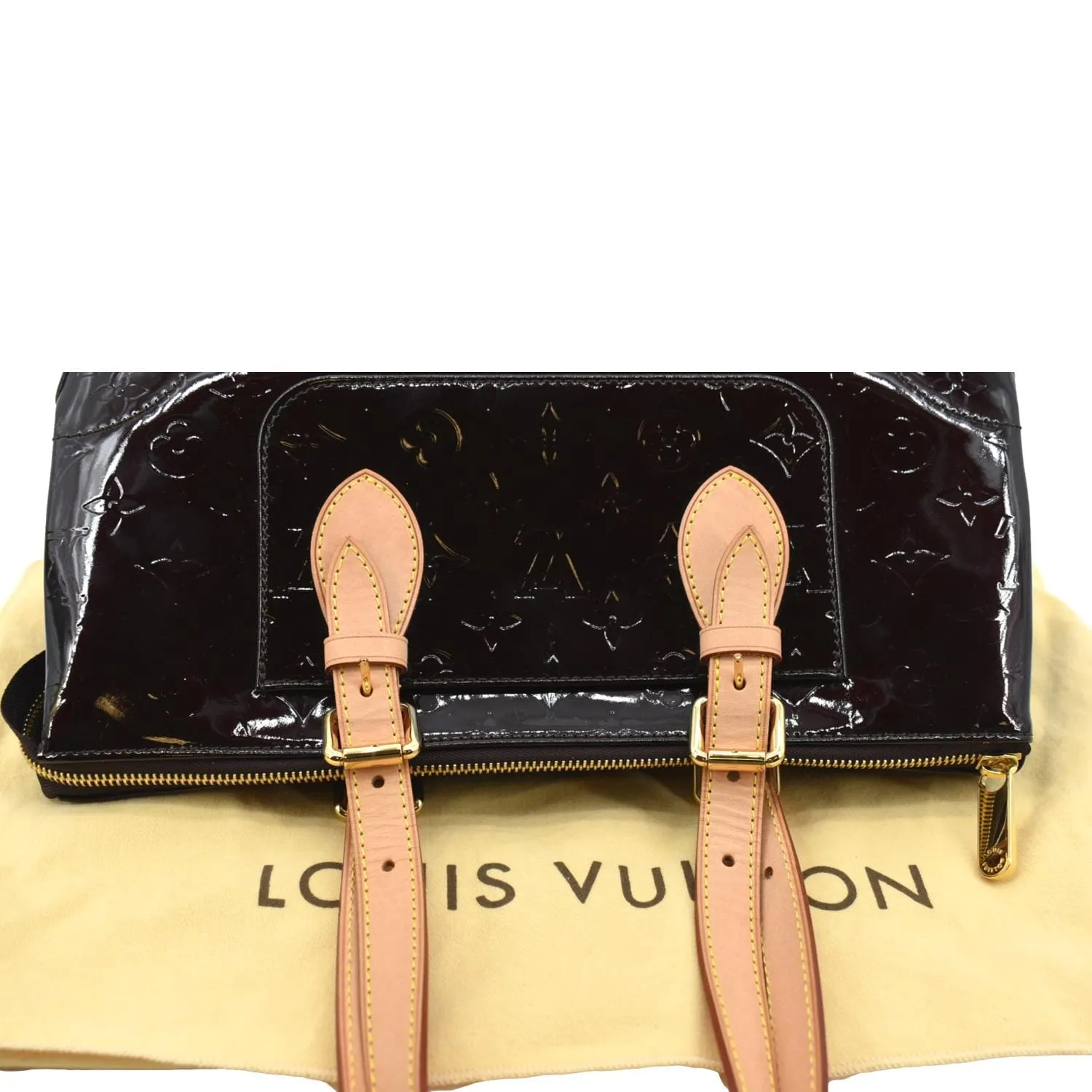 LOUIS VUITTON Rosewood Monogram Vernis Shoulder Bag Amarante