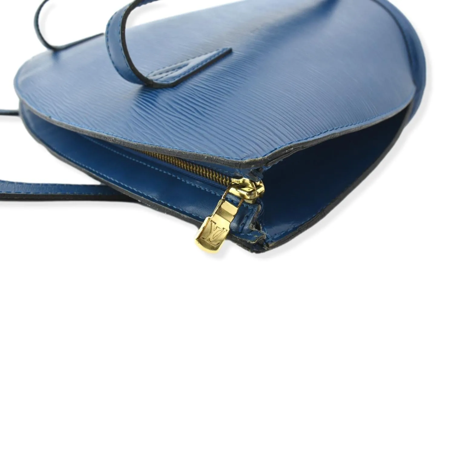 LOUIS VUITTON Saint Jacques Epi Leather Shoulder Bag Blue