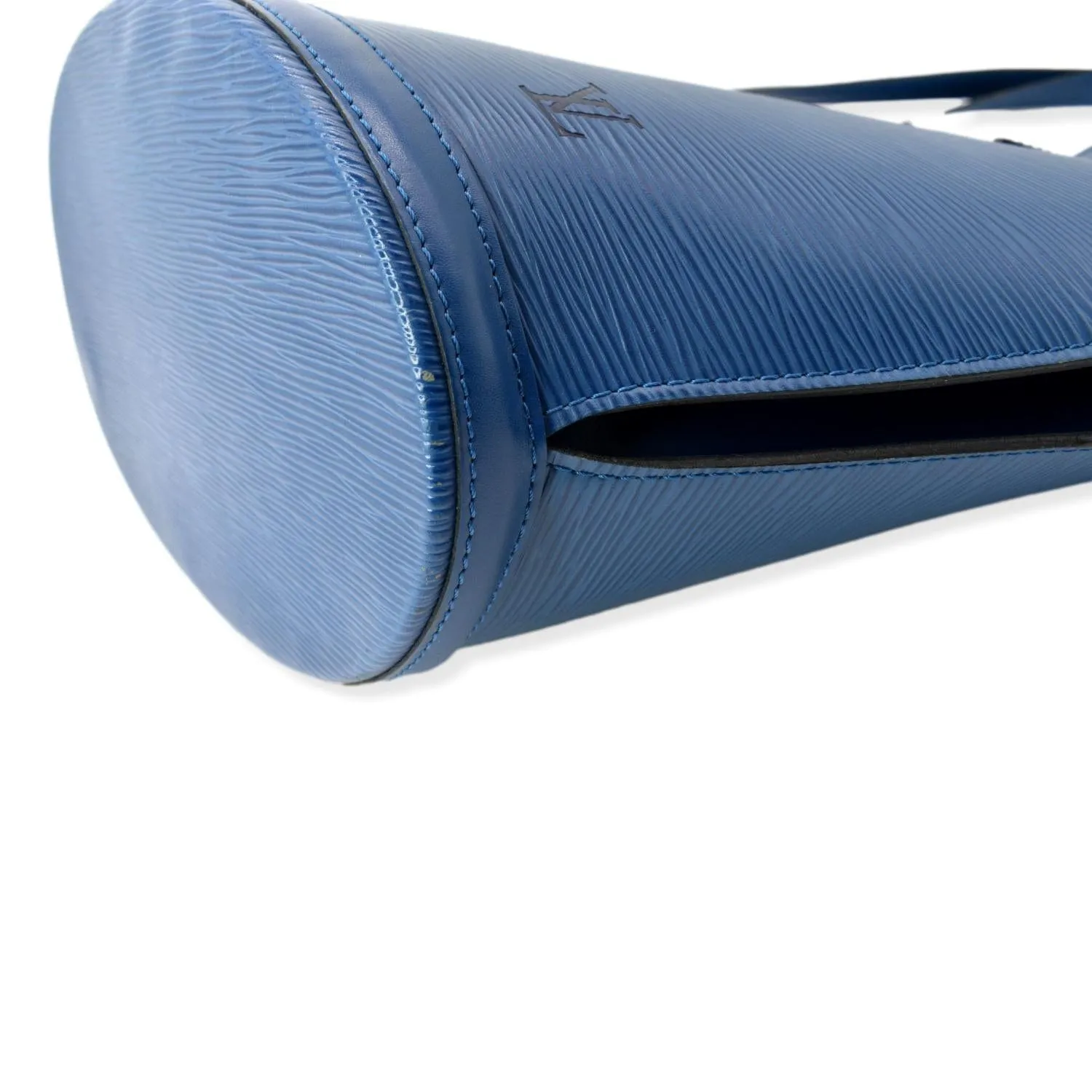 LOUIS VUITTON Saint Jacques Epi Leather Shoulder Bag Blue
