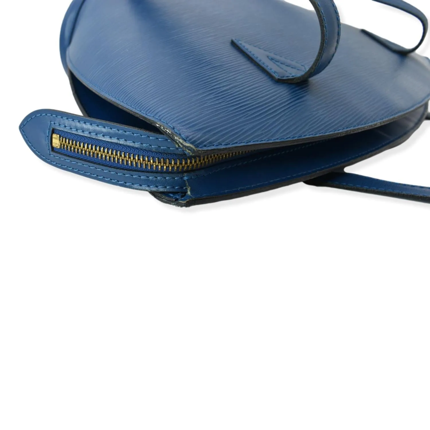 LOUIS VUITTON Saint Jacques Epi Leather Shoulder Bag Blue