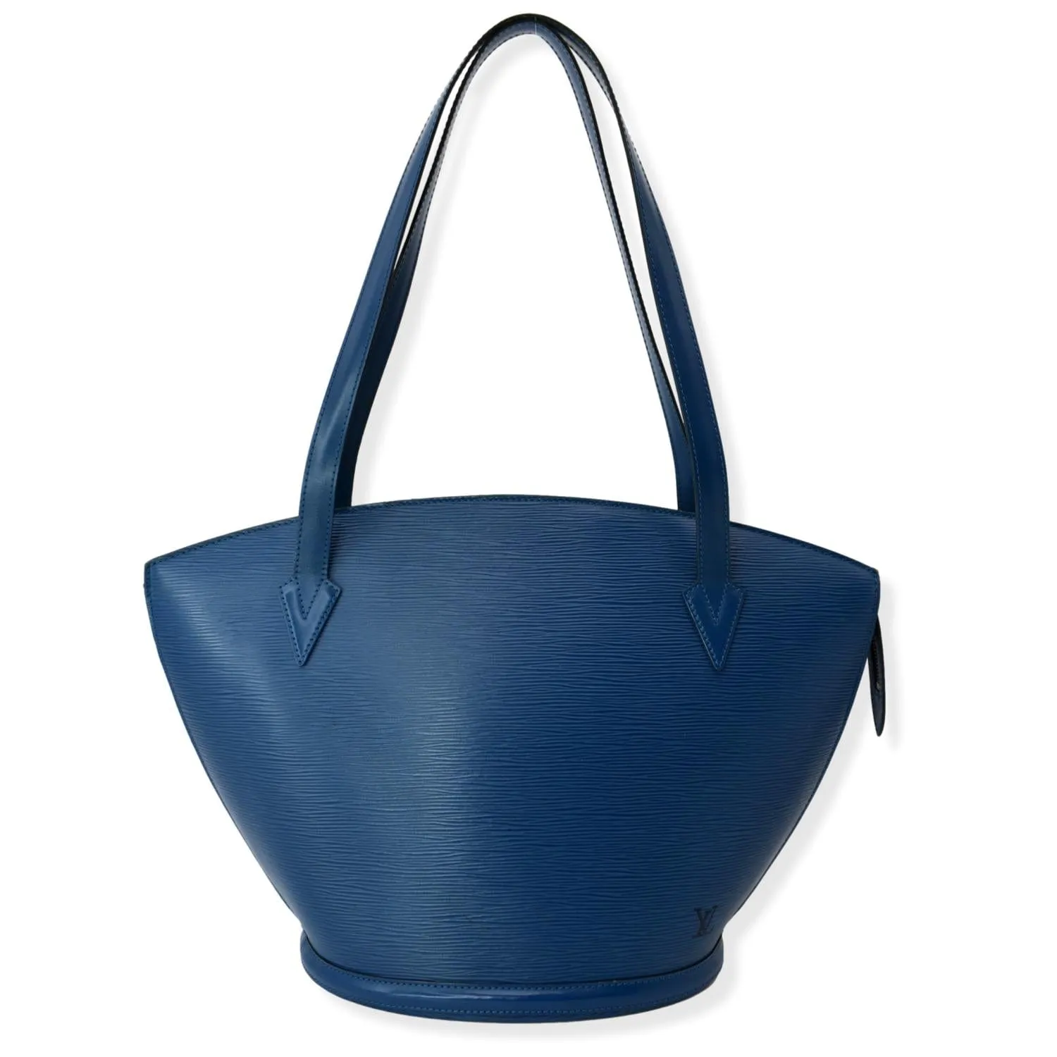 LOUIS VUITTON Saint Jacques Epi Leather Shoulder Bag Blue