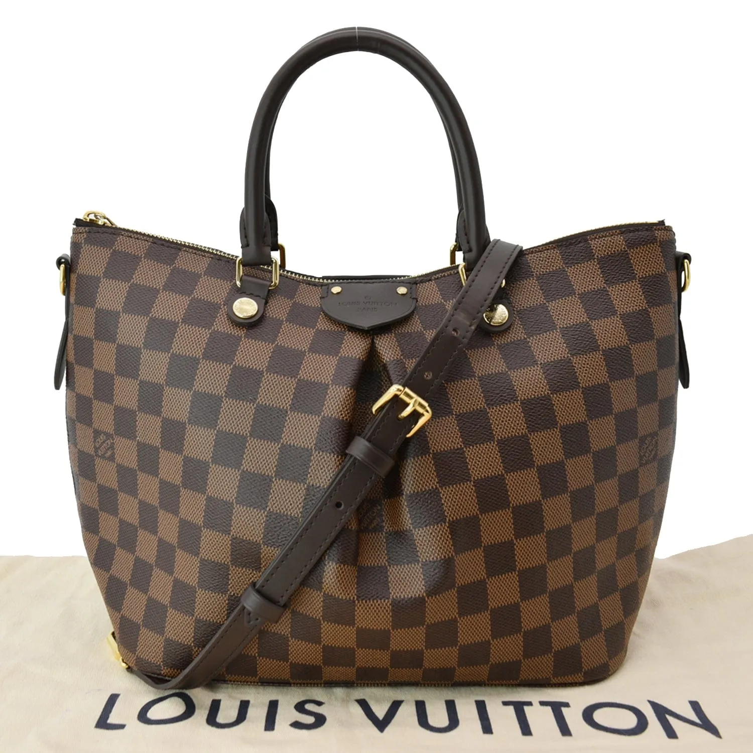 LOUIS VUITTON Siena MM Damier Ebene Shoulder Bag Brown - New Year Deals