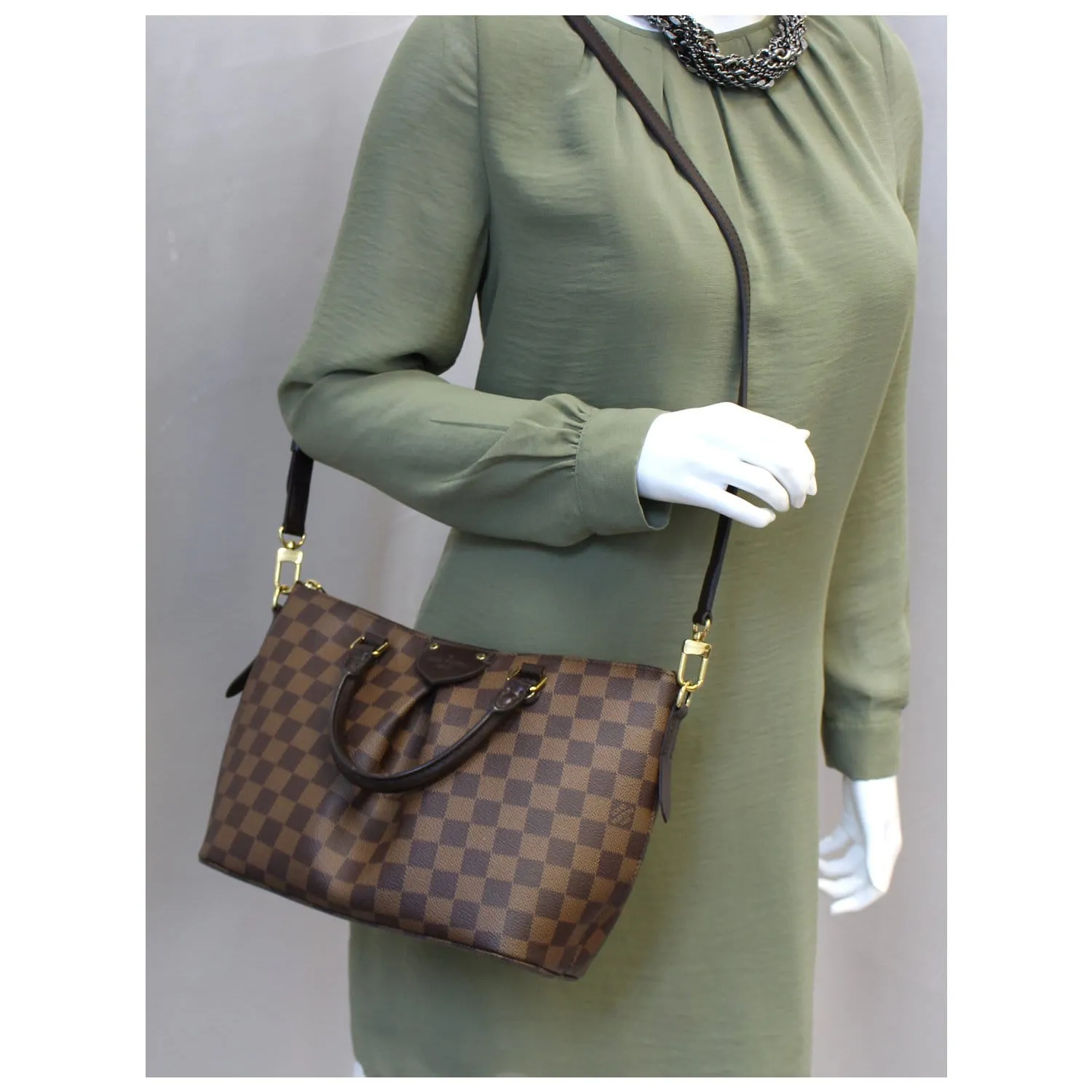 LOUIS VUITTON Siena PM Damier Ebene Shoulder Handbag