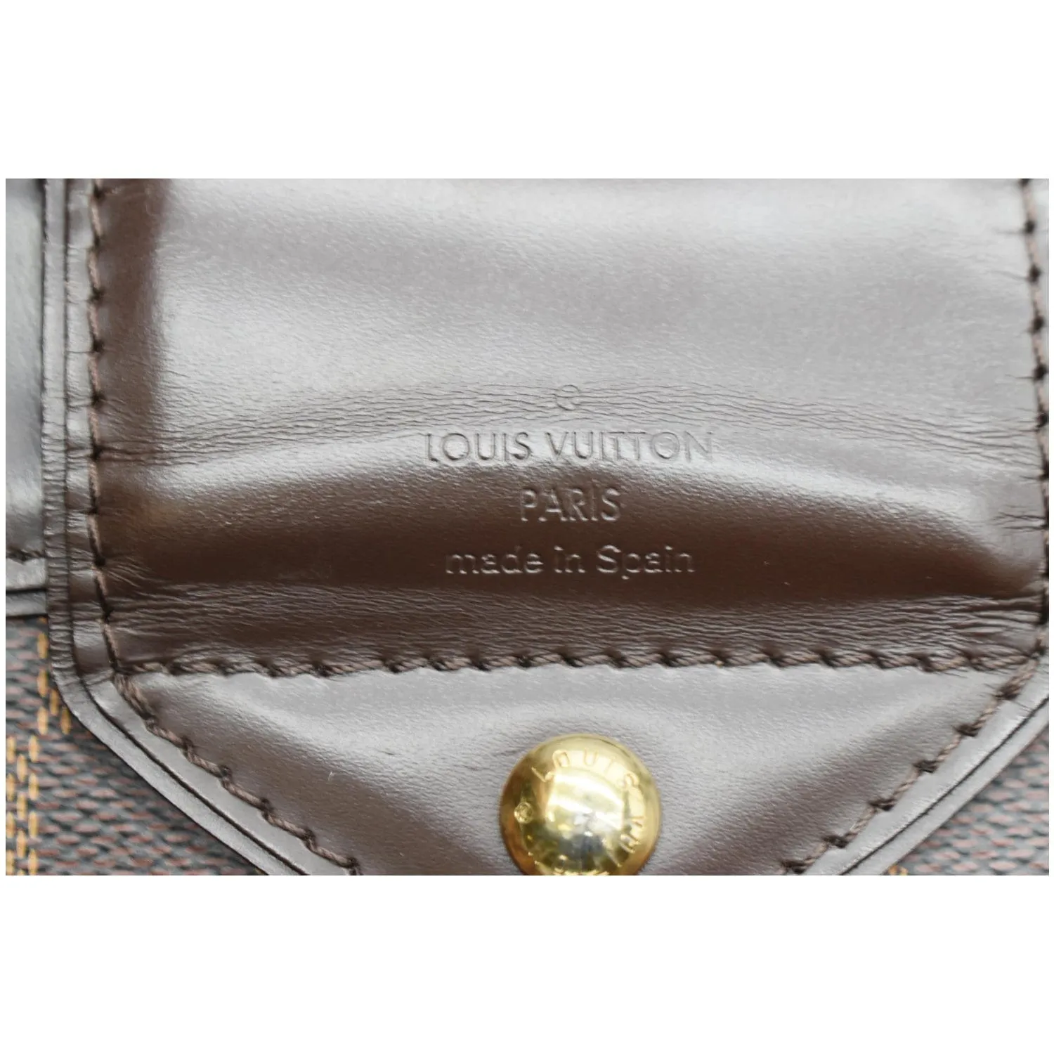 LOUIS VUITTON Sistina GM Damier Ebene Shoulder Bag Brown