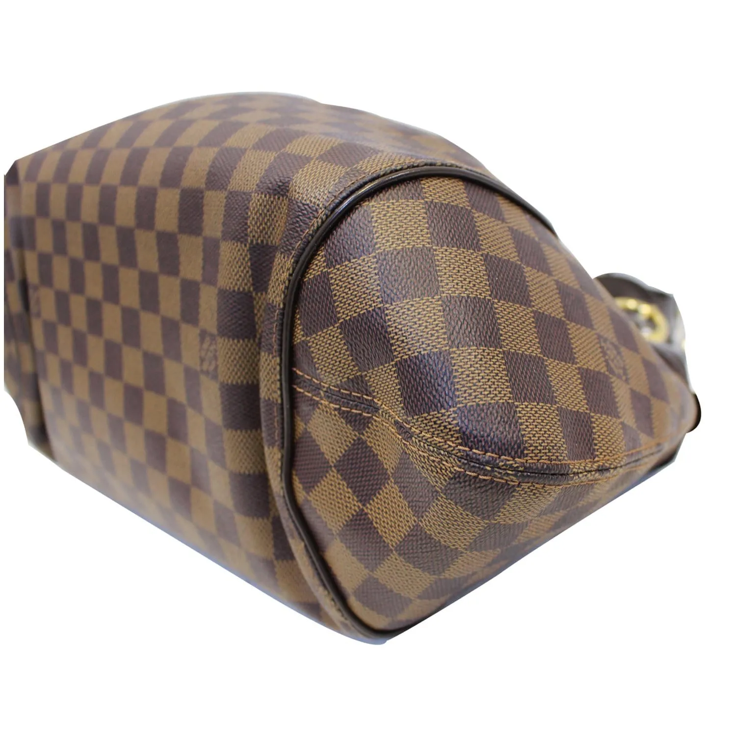 LOUIS VUITTON Sistina GM Damier Ebene Shoulder Handbag Brown