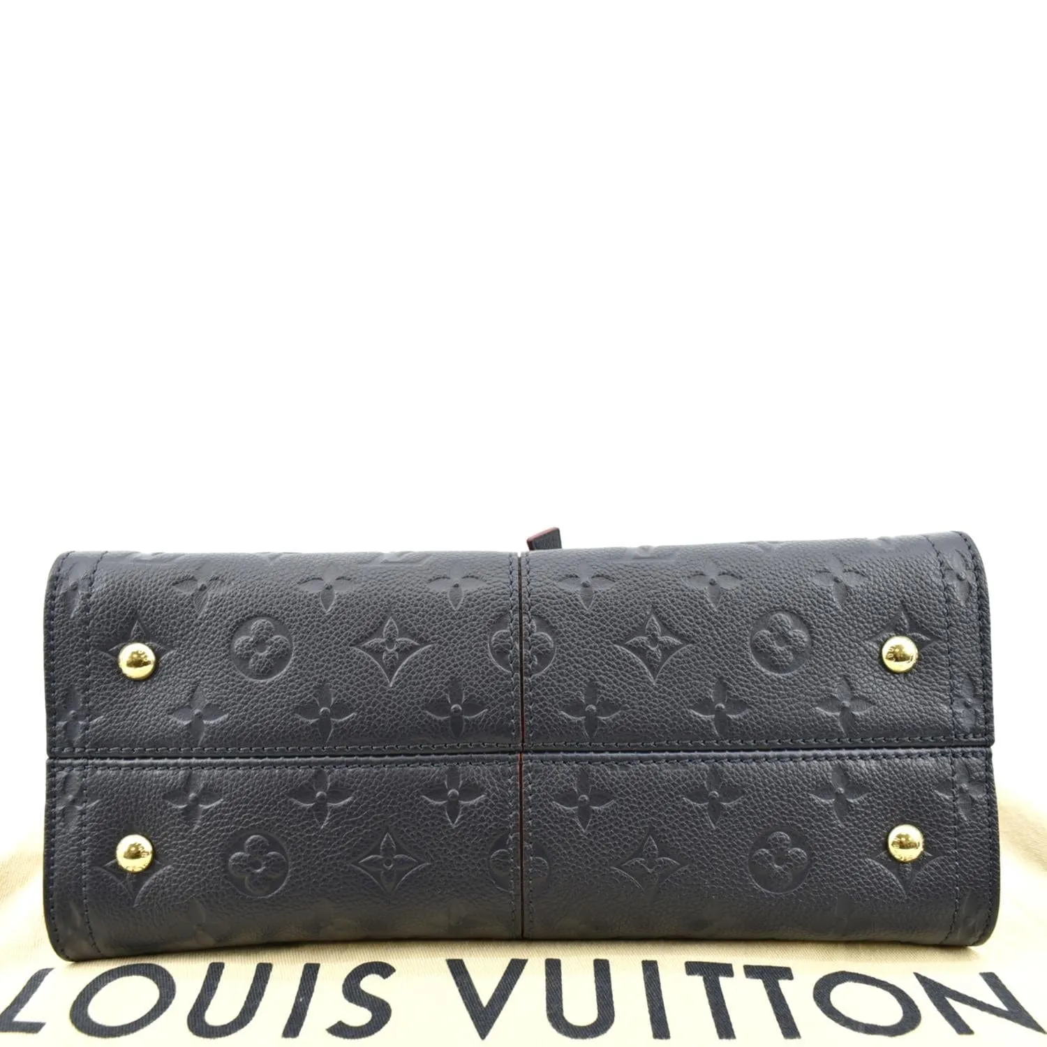 LOUIS VUITTON Sully PM Monogram Empreinte Leather Shoulder Bag Marine Rouge