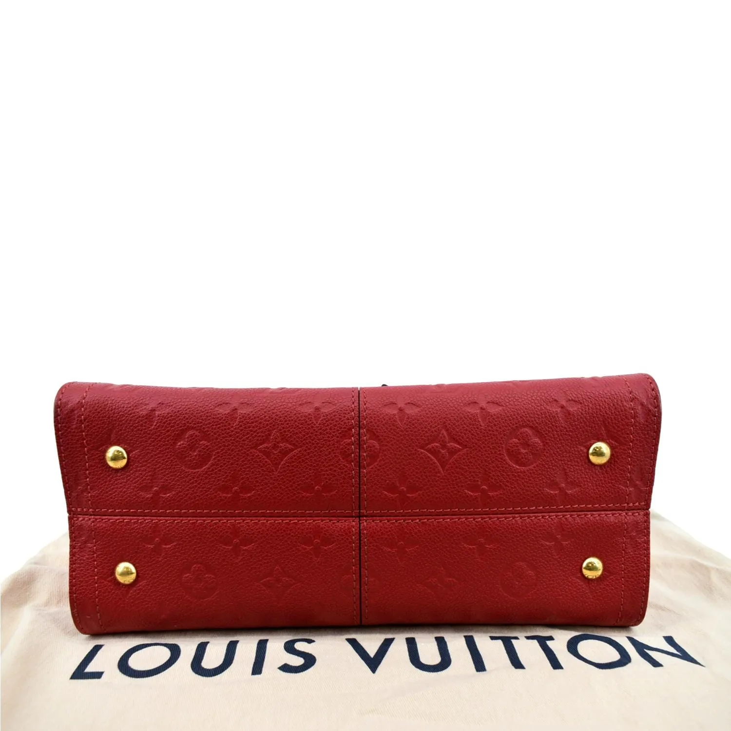 LOUIS VUITTON Sully PM Monogram Empreinte Leather Shoulder Bag Red