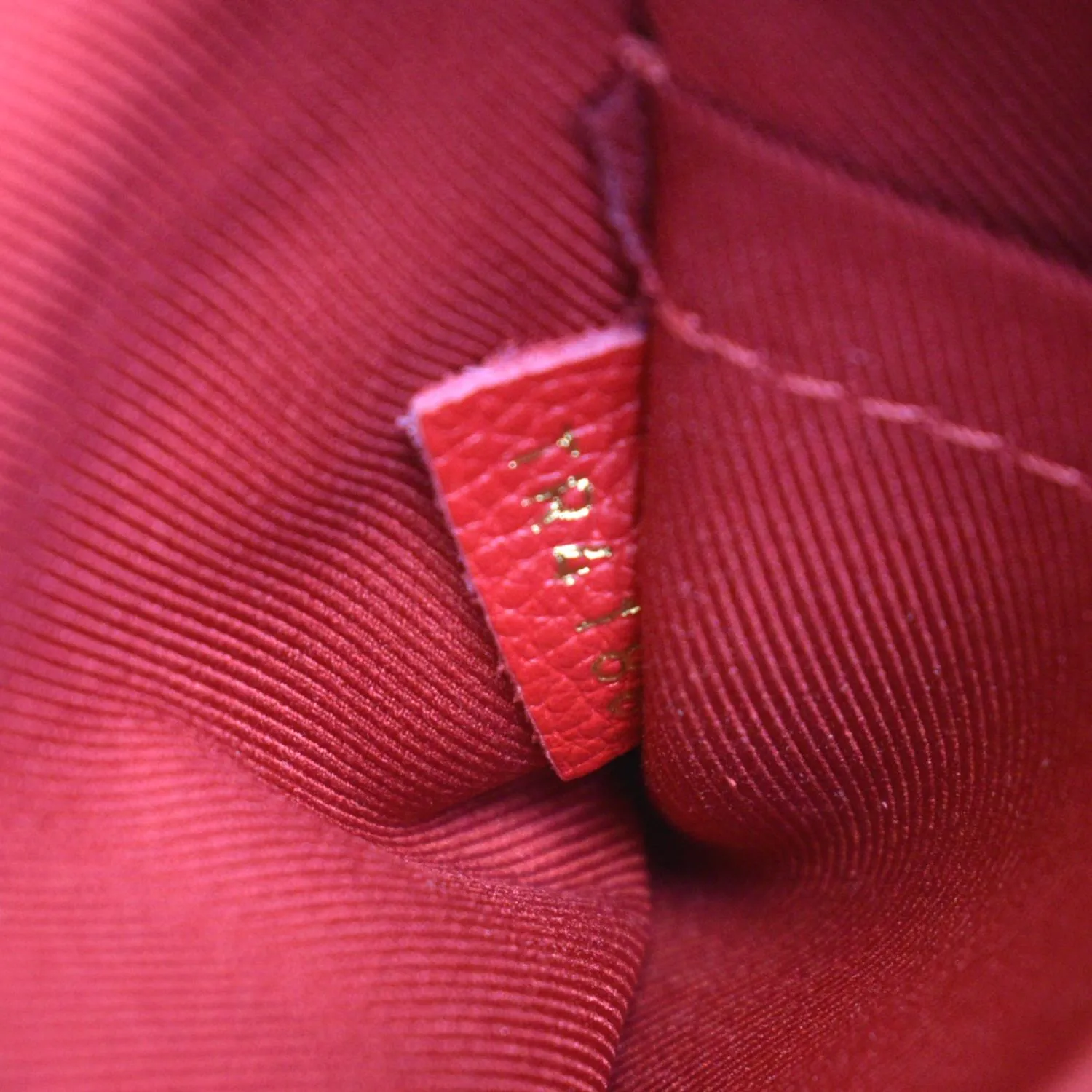 LOUIS VUITTON Sully PM Monogram Empreinte Leather Shoulder Bag Red