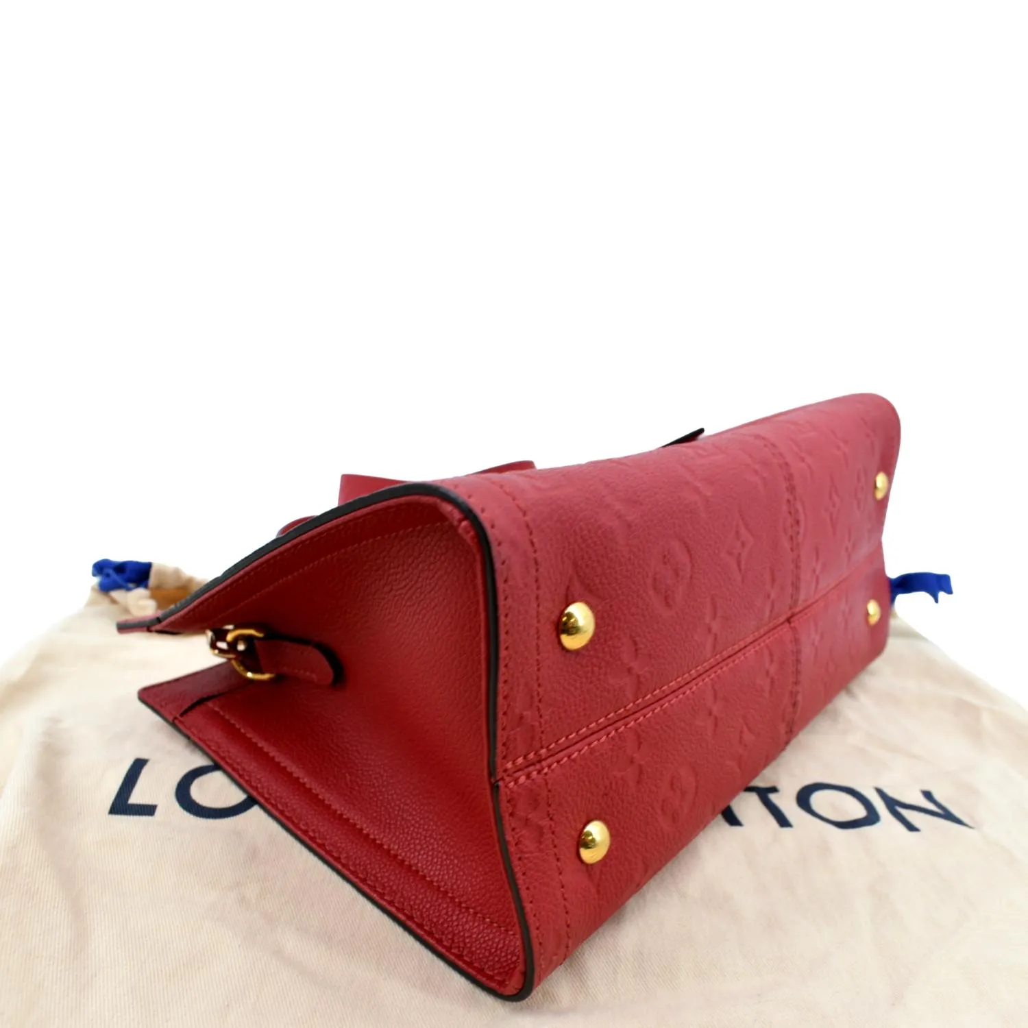LOUIS VUITTON Sully PM Monogram Empreinte Leather Shoulder Bag Red