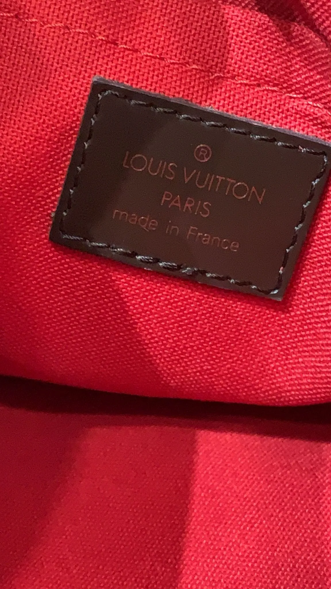 LOUIS VUITTON Thames GM Damier Ebene Shoulder Bag Brown