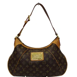 LOUIS VUITTON Thames PM Monogram Canvas Shoulder Bag Brown