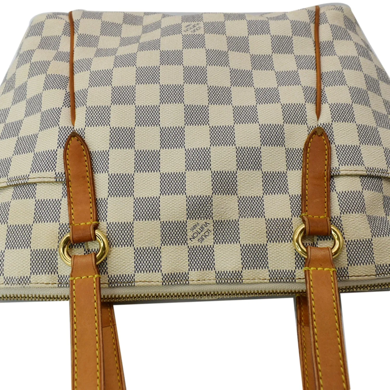 LOUIS VUITTON Totally PM Damier Azur Shoulder Bag White