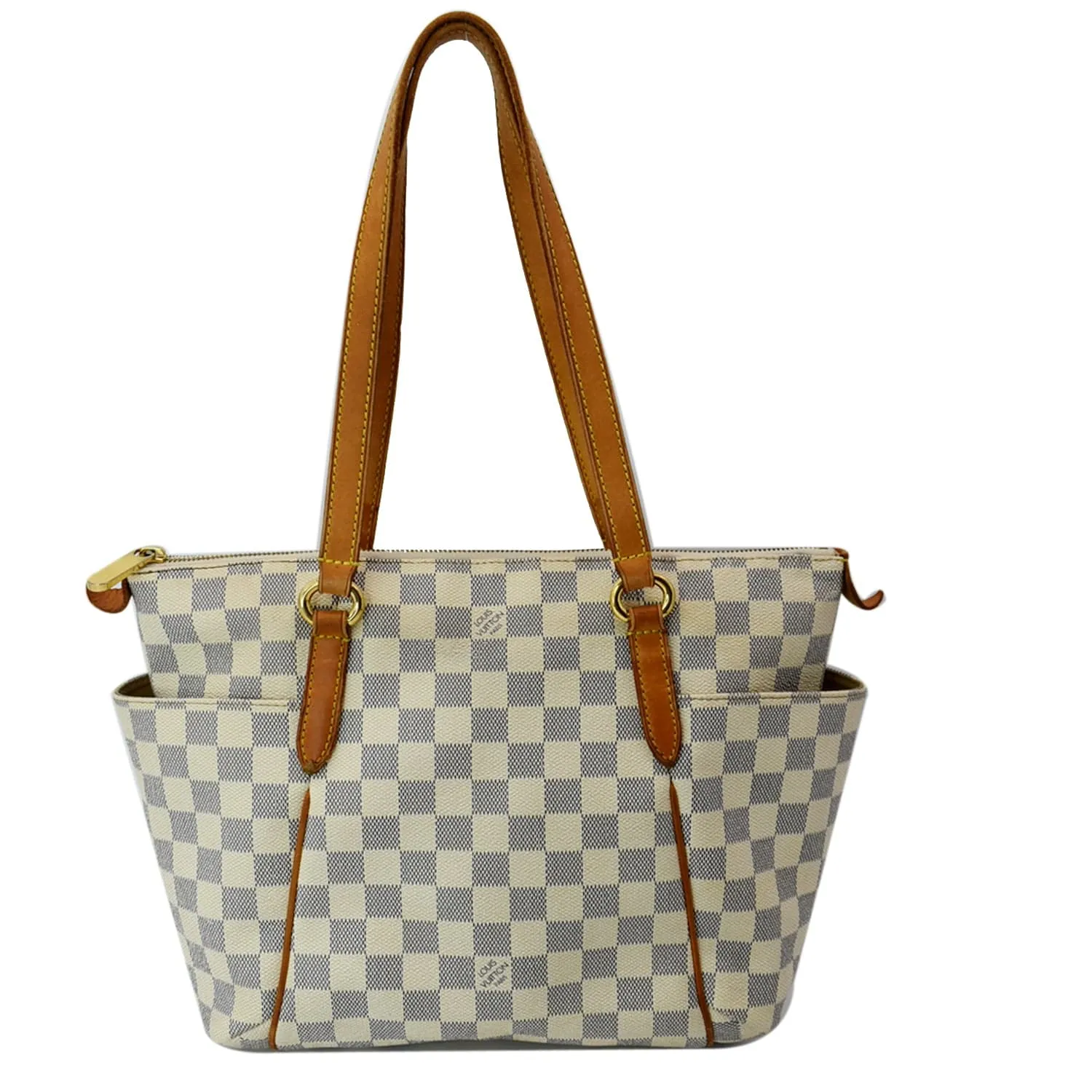 LOUIS VUITTON Totally PM Damier Azur Shoulder Bag White