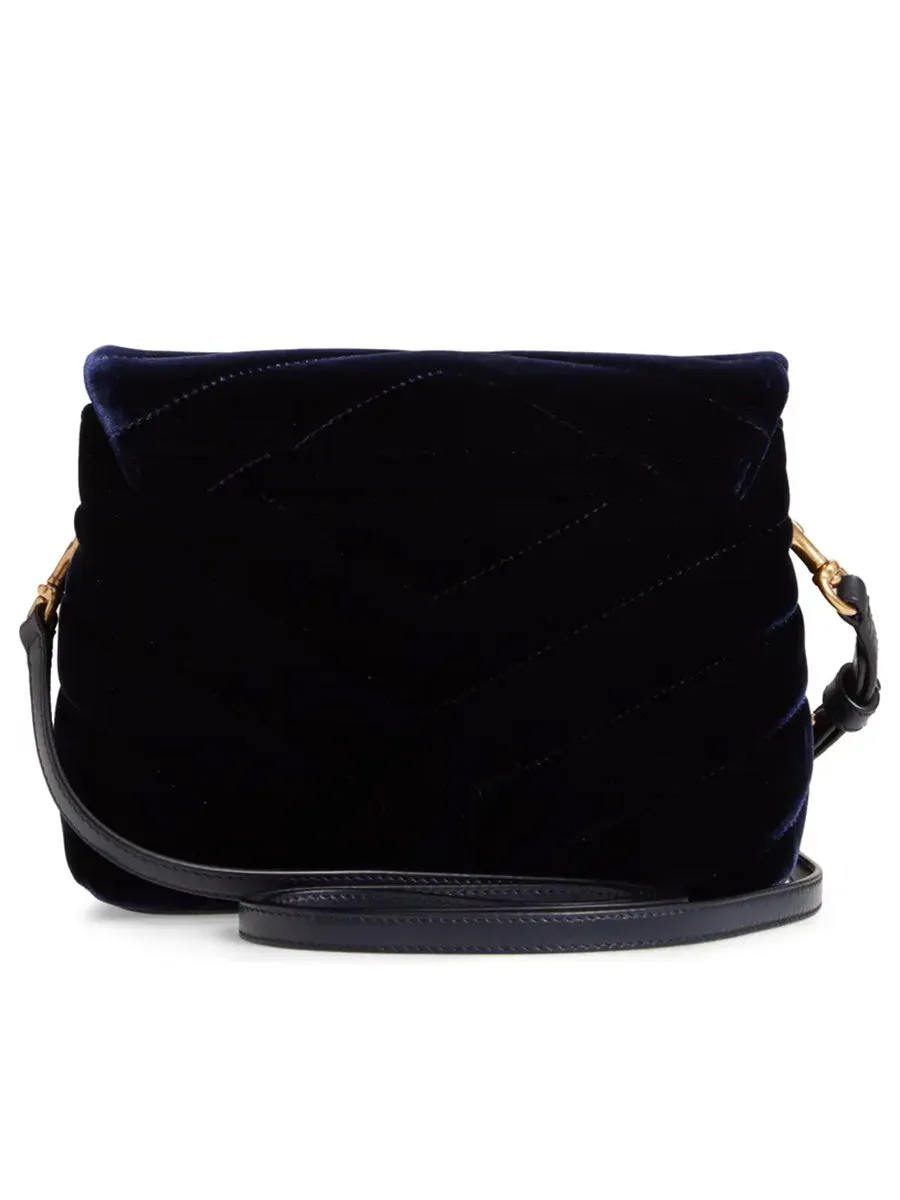 Loulou Toy Bag in Dark Blue Velvet
