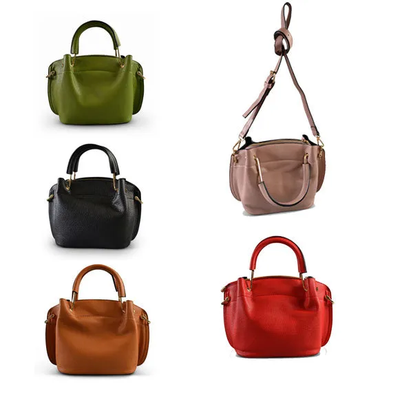 LUCY - Tan Vegan Leather Handbag & Crossbody Bag