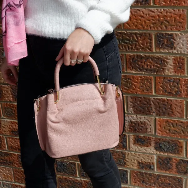 LUCY - Tan Vegan Leather Handbag & Crossbody Bag
