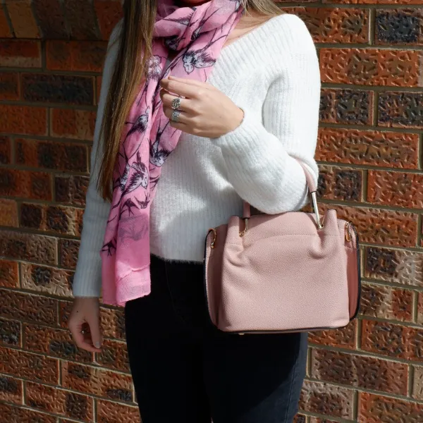 LUCY - Tan Vegan Leather Handbag & Crossbody Bag