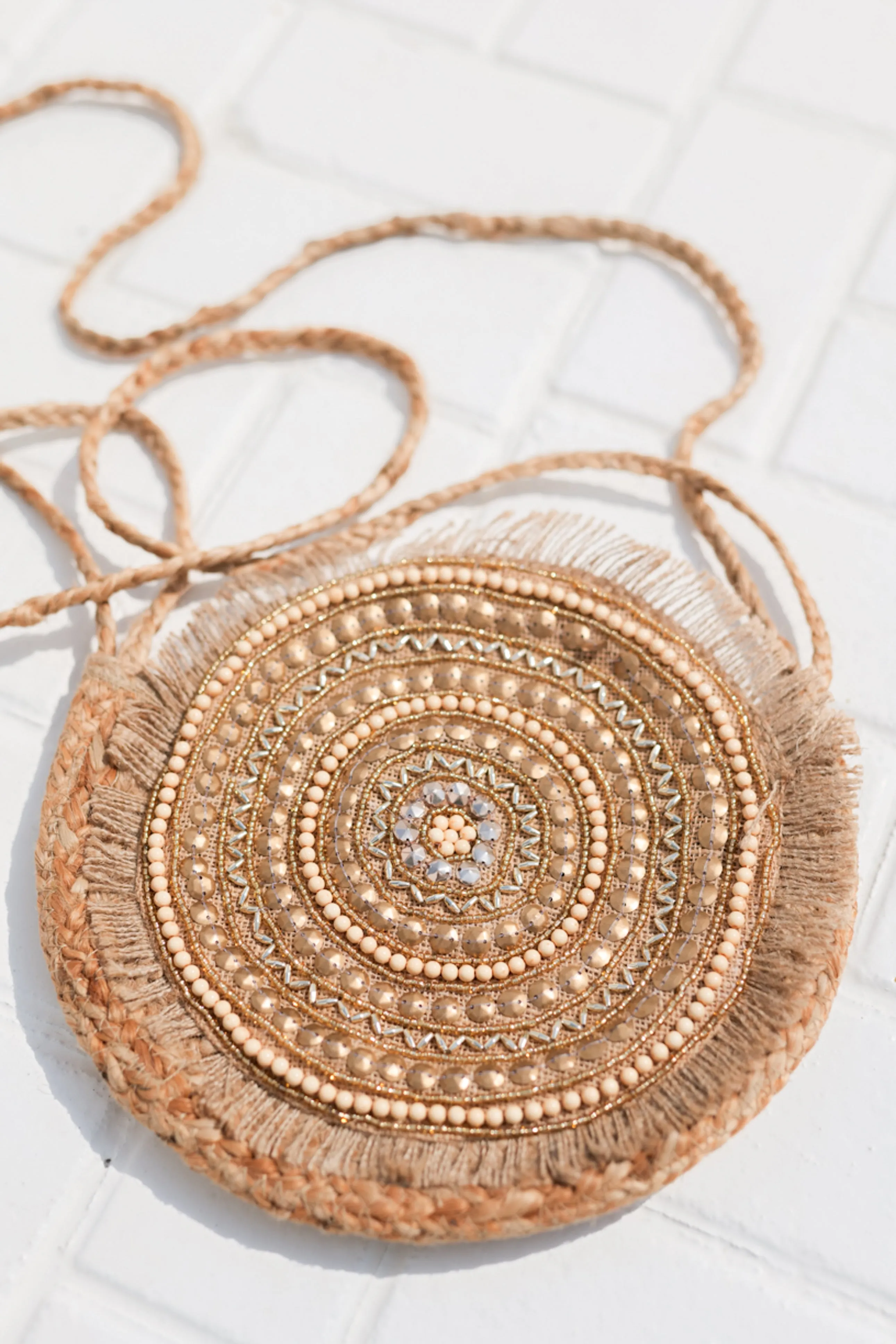 LUNA JUTE CROSSBODY BAG