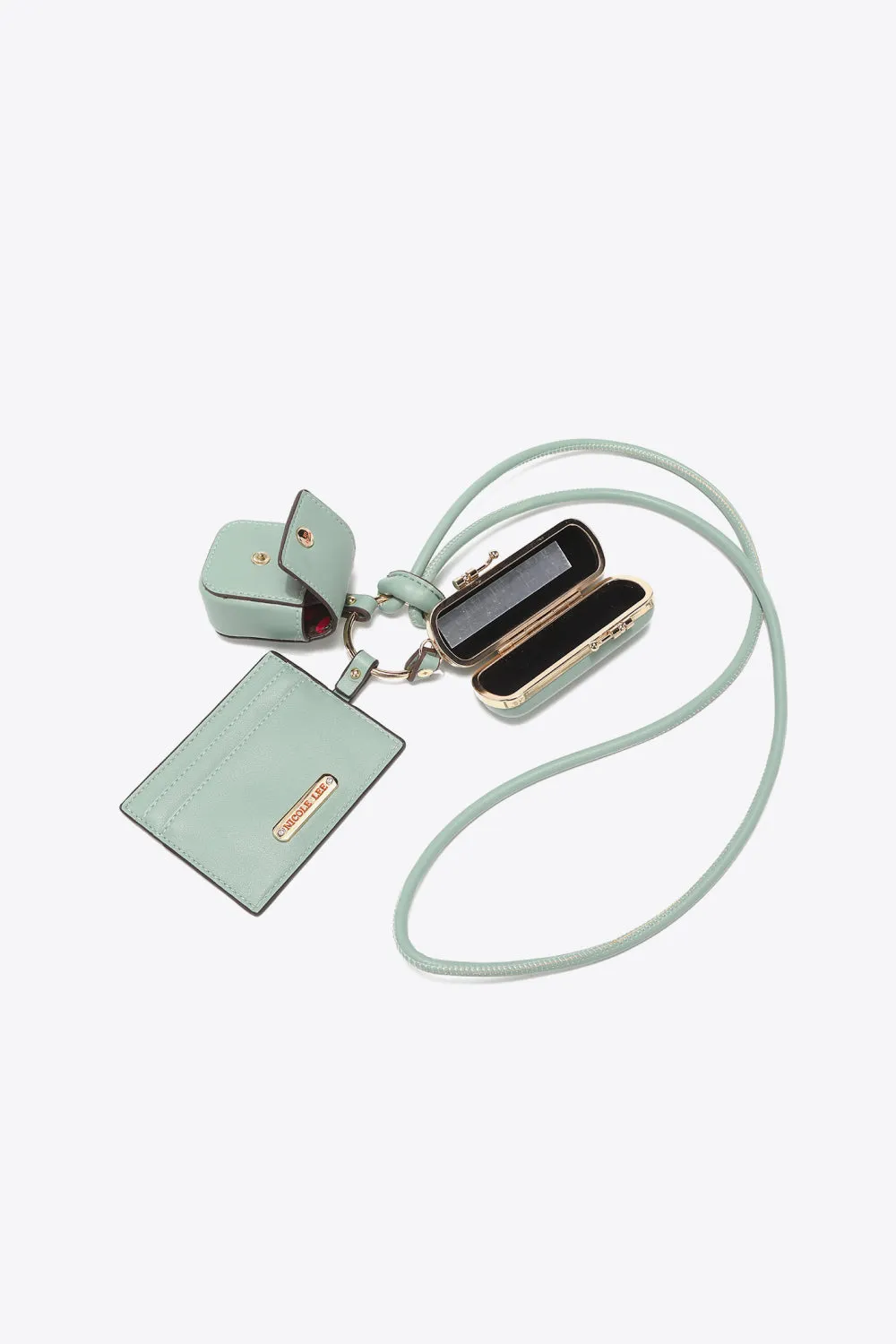 Luxe Essentials 3-Piece Vegan Leather Lanyard Set