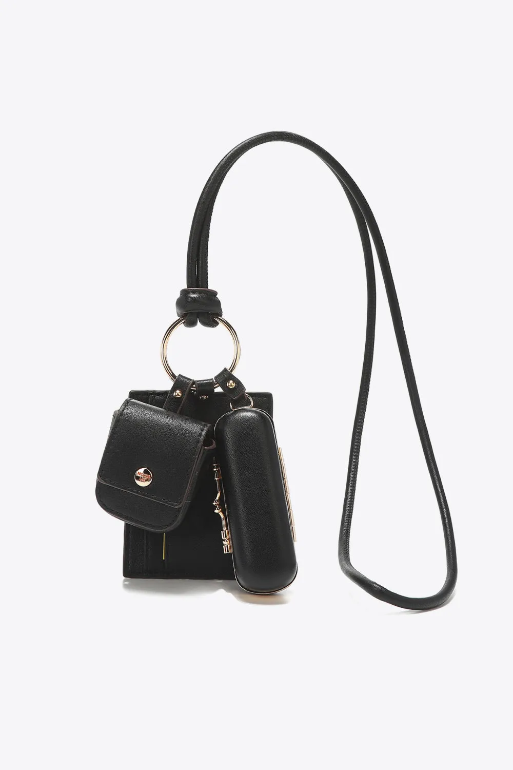 Luxe Essentials 3-Piece Vegan Leather Lanyard Set