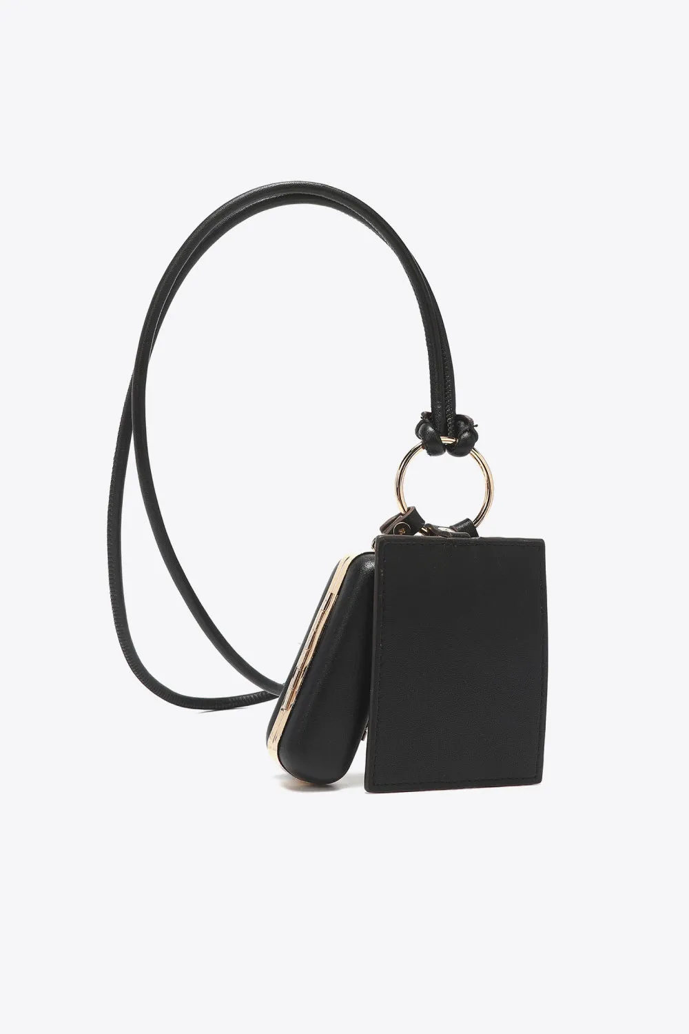 Luxe Essentials 3-Piece Vegan Leather Lanyard Set