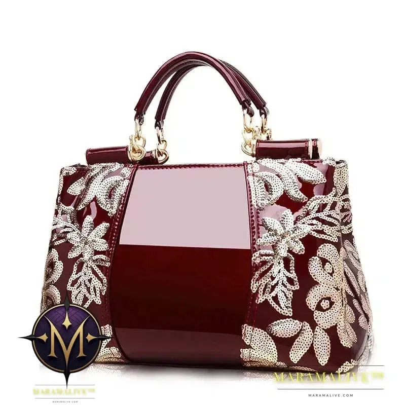 Luxury handbags women bags designer Messenger Bag Totes Shoulder Bags Sequined Embroidery Patent Leather Handbag bolsa feminina