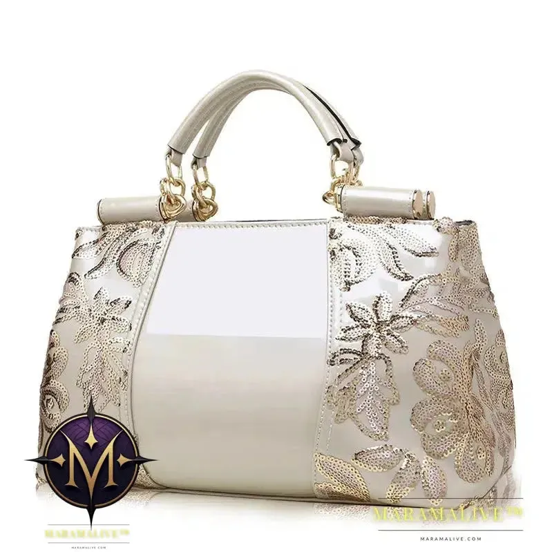 Luxury handbags women bags designer Messenger Bag Totes Shoulder Bags Sequined Embroidery Patent Leather Handbag bolsa feminina