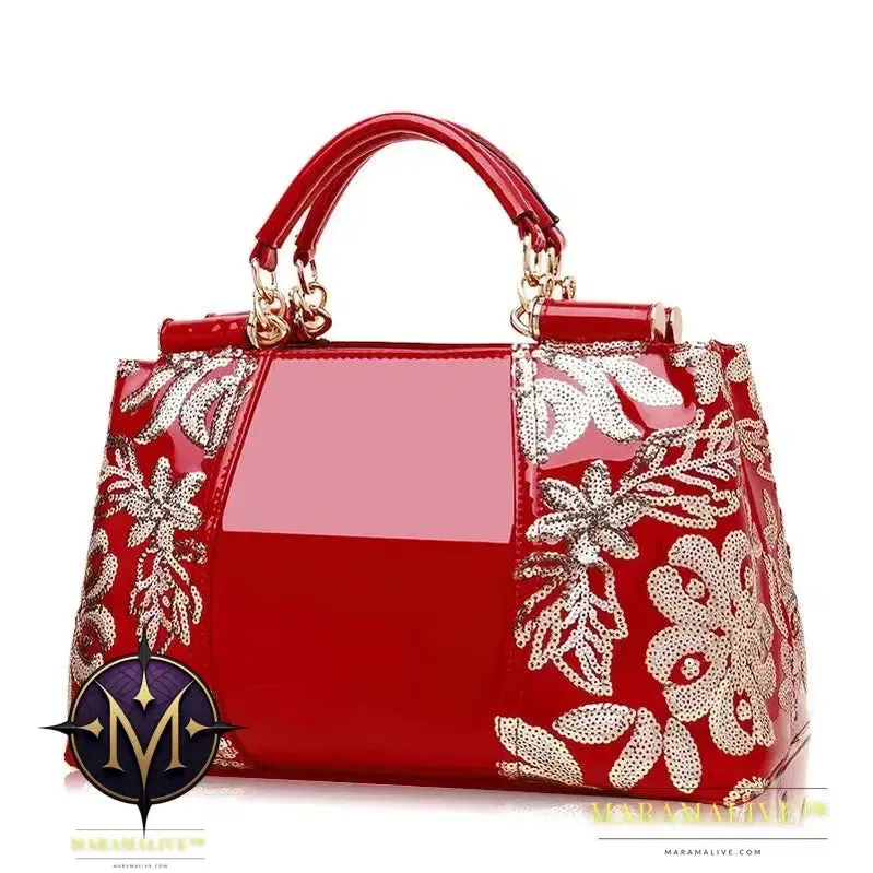 Luxury handbags women bags designer Messenger Bag Totes Shoulder Bags Sequined Embroidery Patent Leather Handbag bolsa feminina