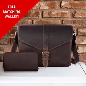 Mabel Handcrafted Leather Purse   FREE Matching Wallet