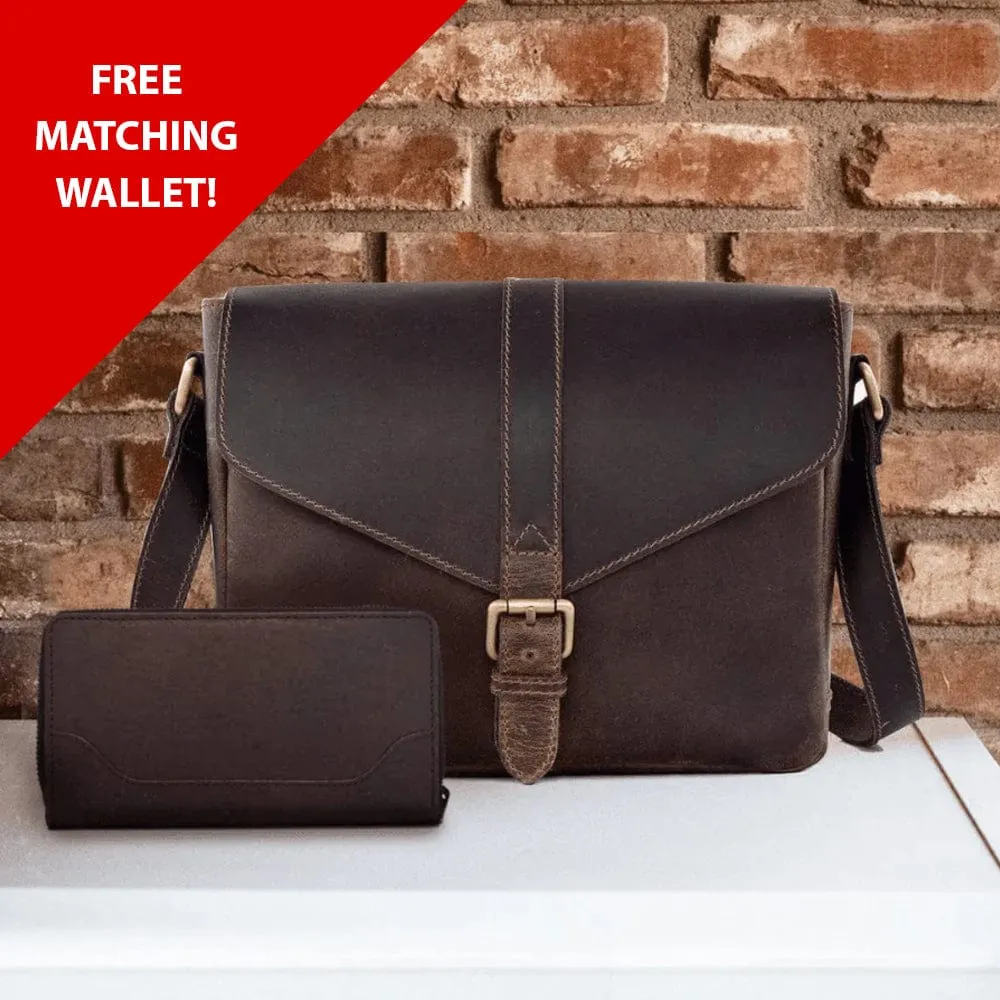 Mabel Handcrafted Leather Purse   FREE Matching Wallet