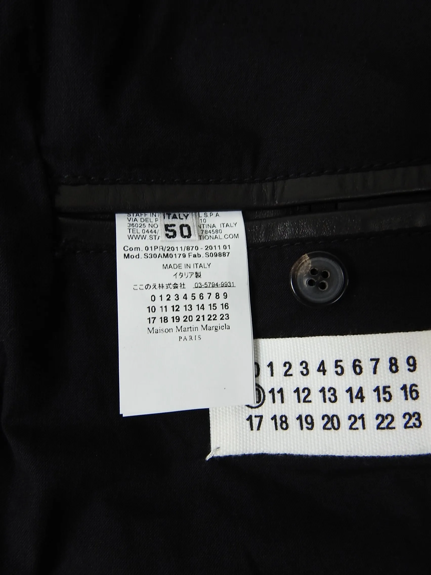 Maison Margiela Leather Moto Jacket Size 50