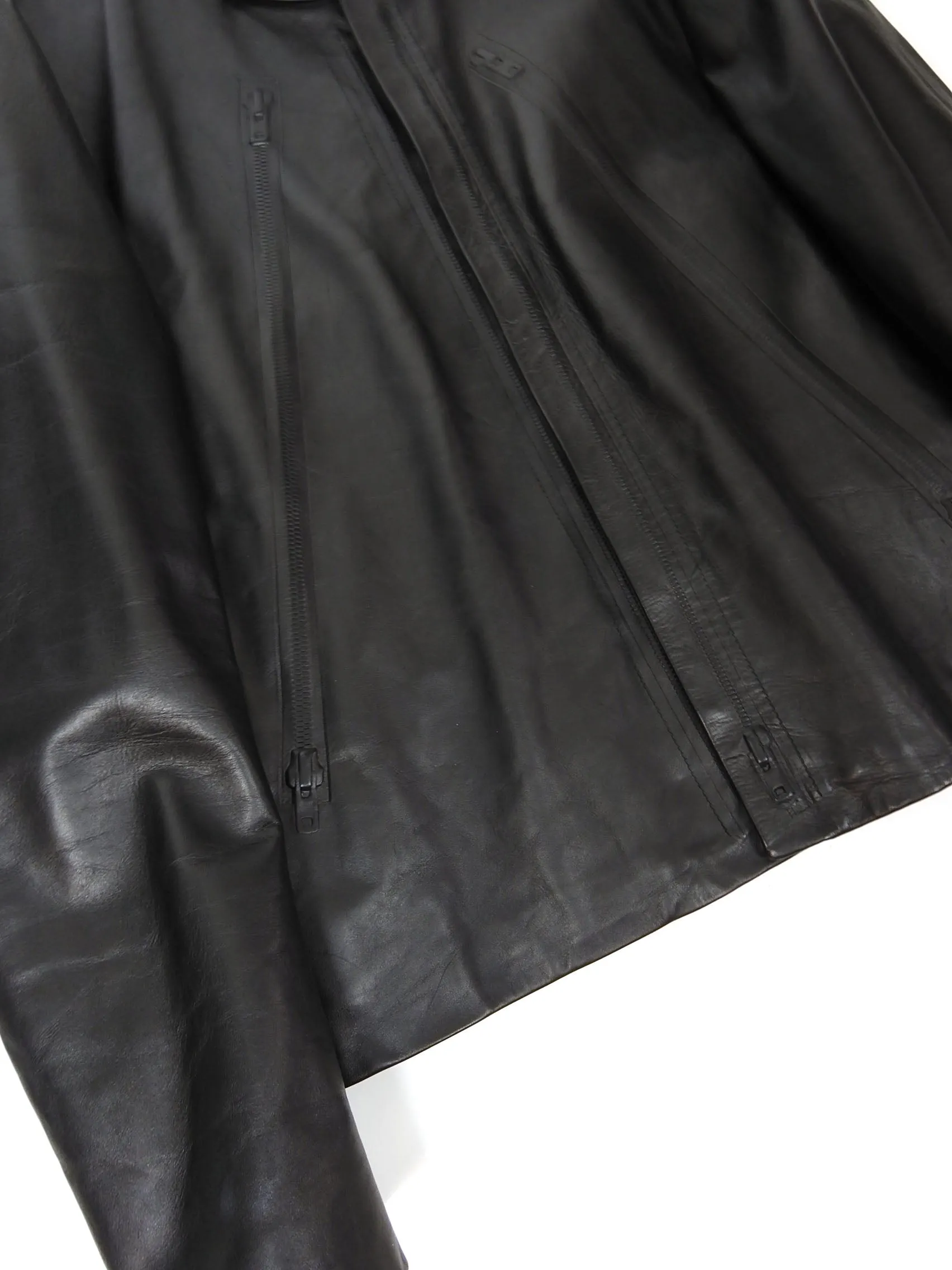 Maison Margiela Leather Moto Jacket Size 50