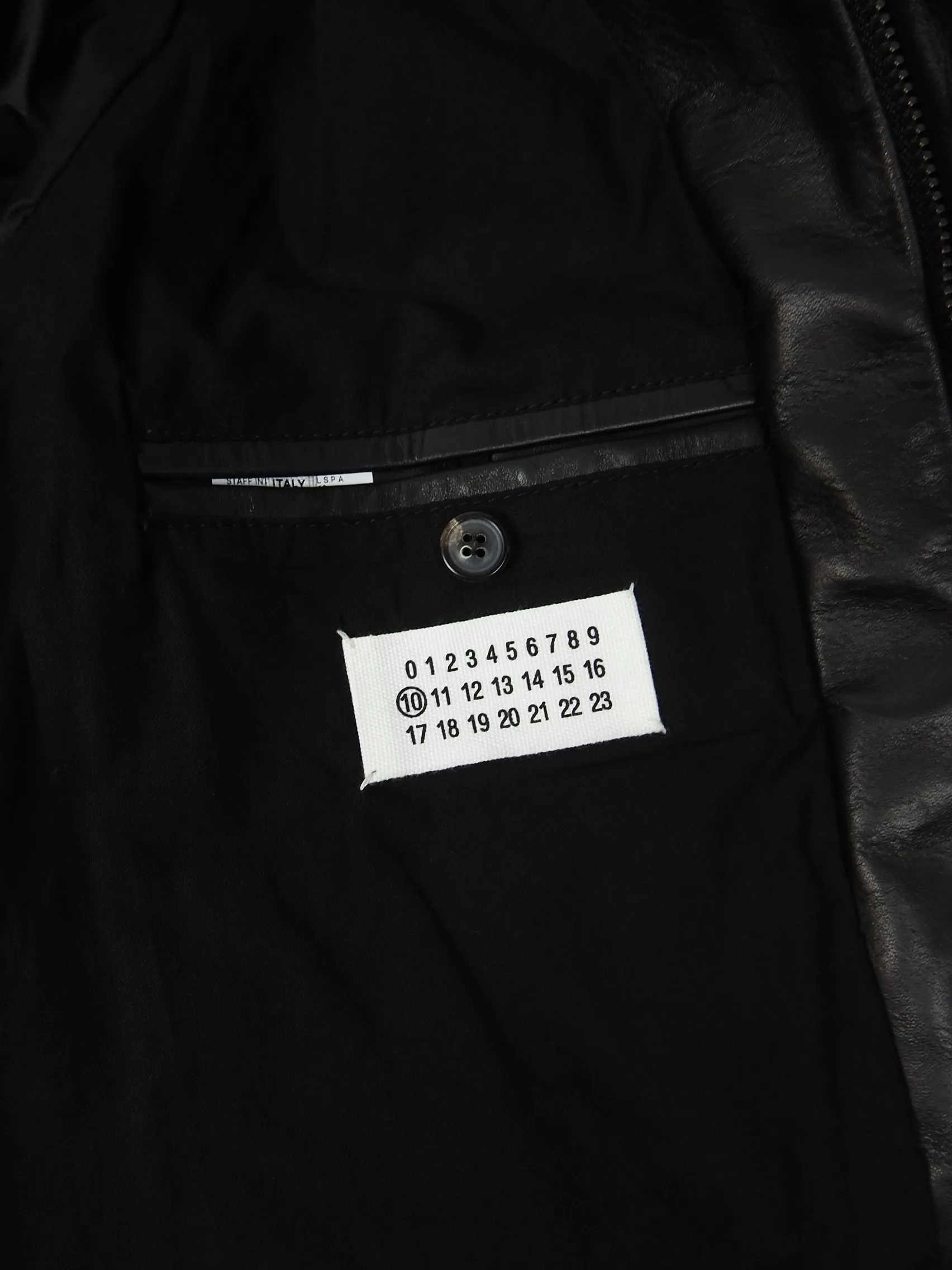 Maison Margiela Leather Moto Jacket Size 50
