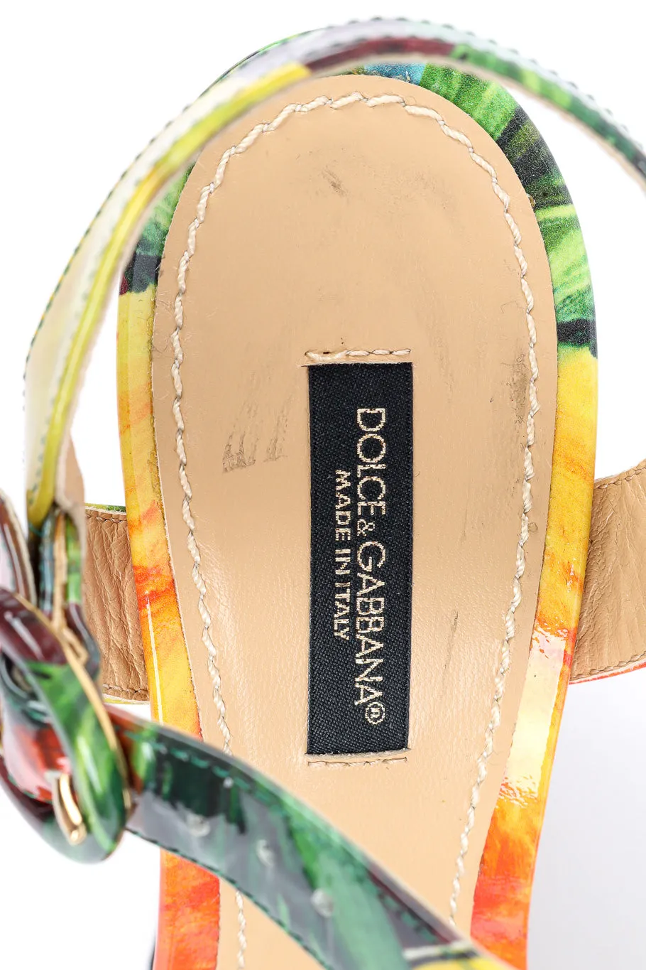 Majolica Print Platform Peeptoe Sandals