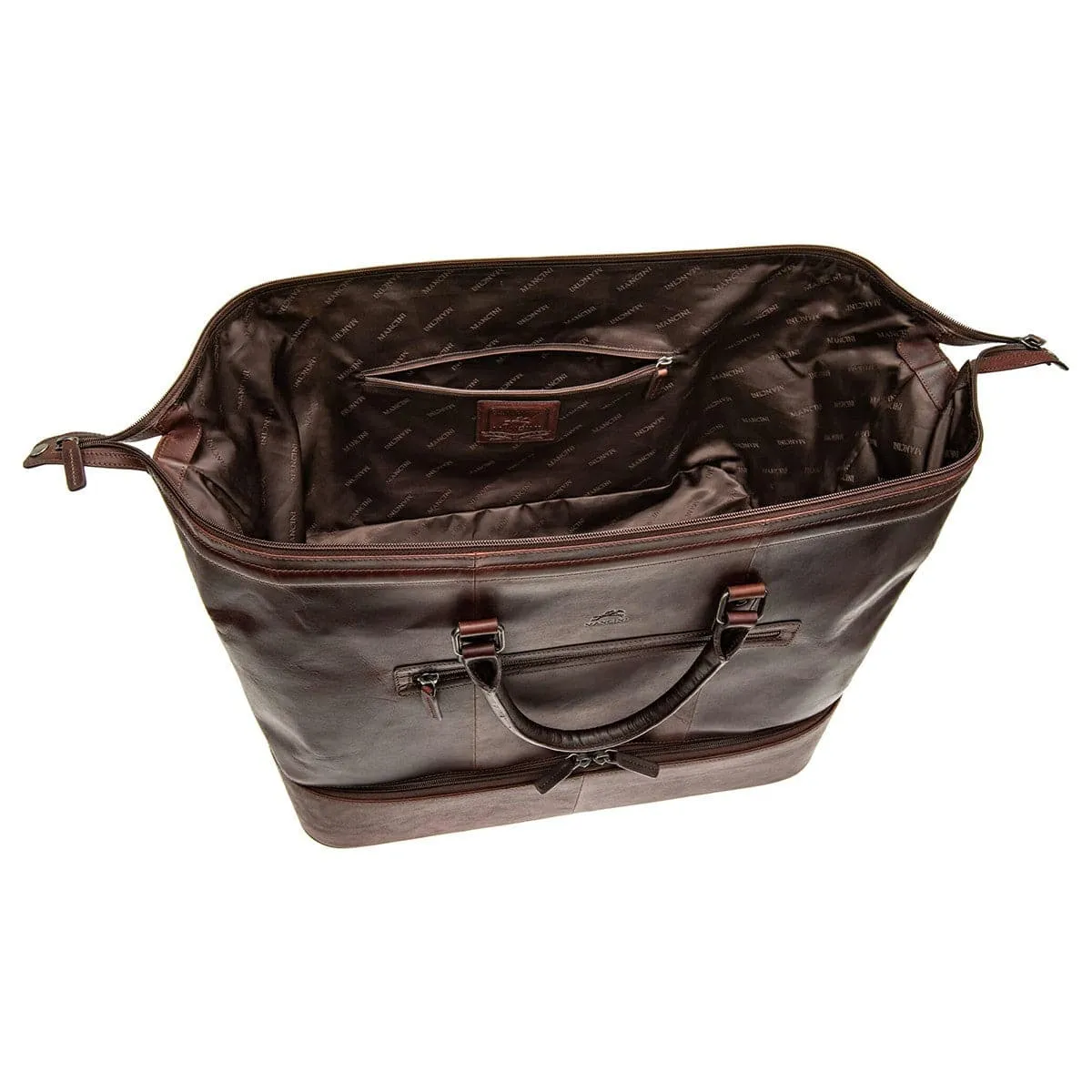 Mancini Buffalo Double Compartment Duffle Bag