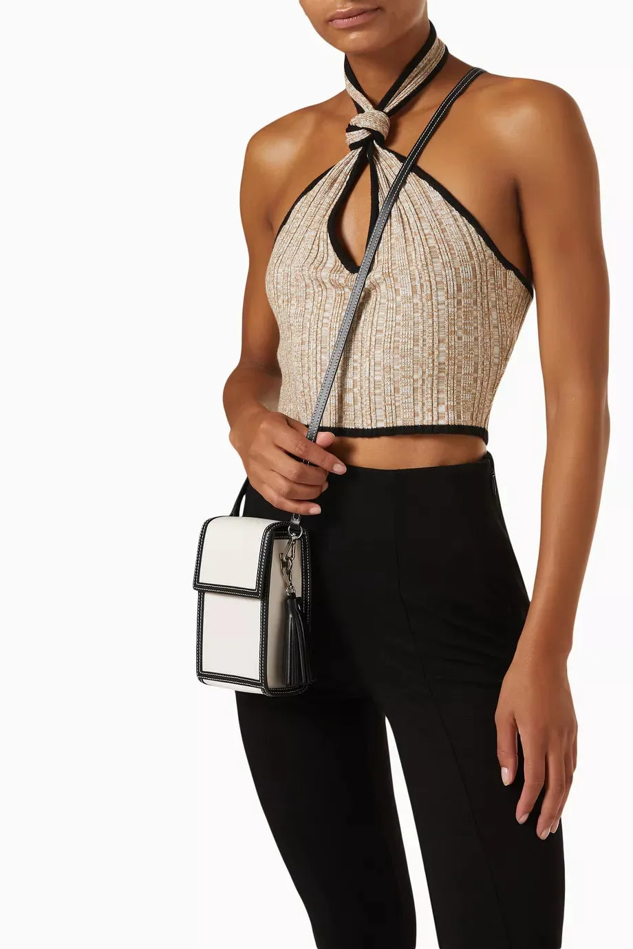 MARINA RAPHAEL Cabana Box Bag in Canvas & Napa