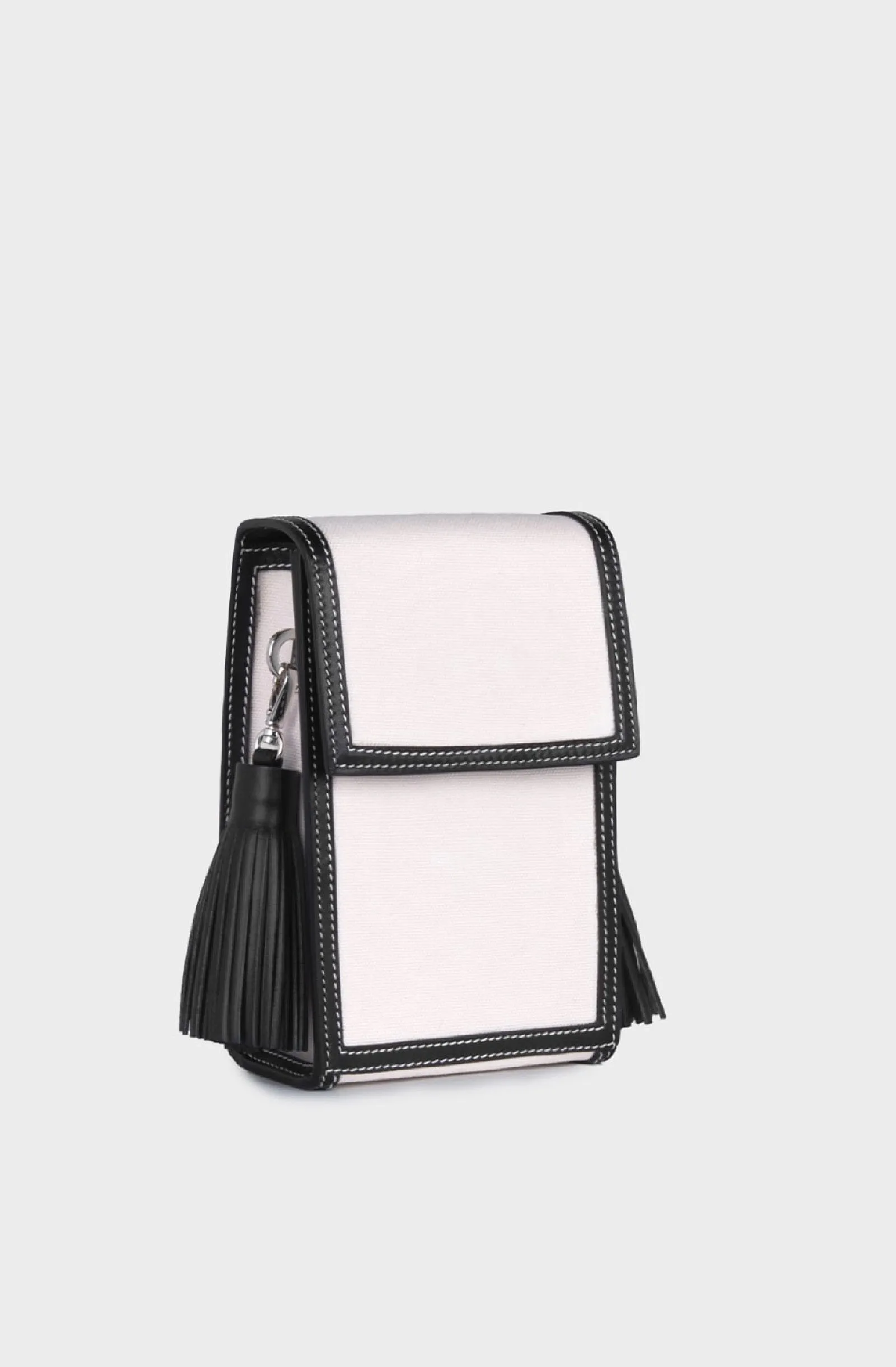 MARINA RAPHAEL Cabana Box Bag in Canvas & Napa