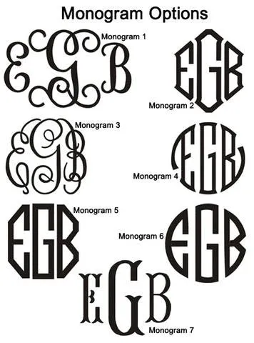 MB Greene Monogrammed Large Makeup Bag