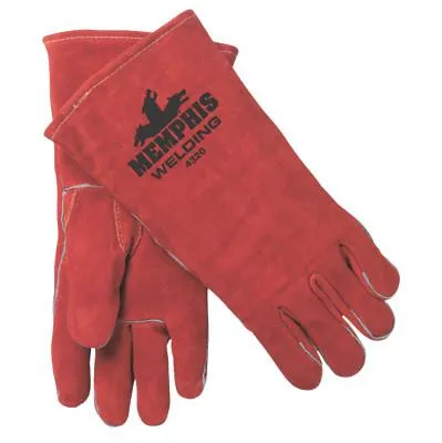 MCR Safety Premium Shoulder Leather Welders Gloves, Shoulder Cow Leather, XL, Russet, 4320