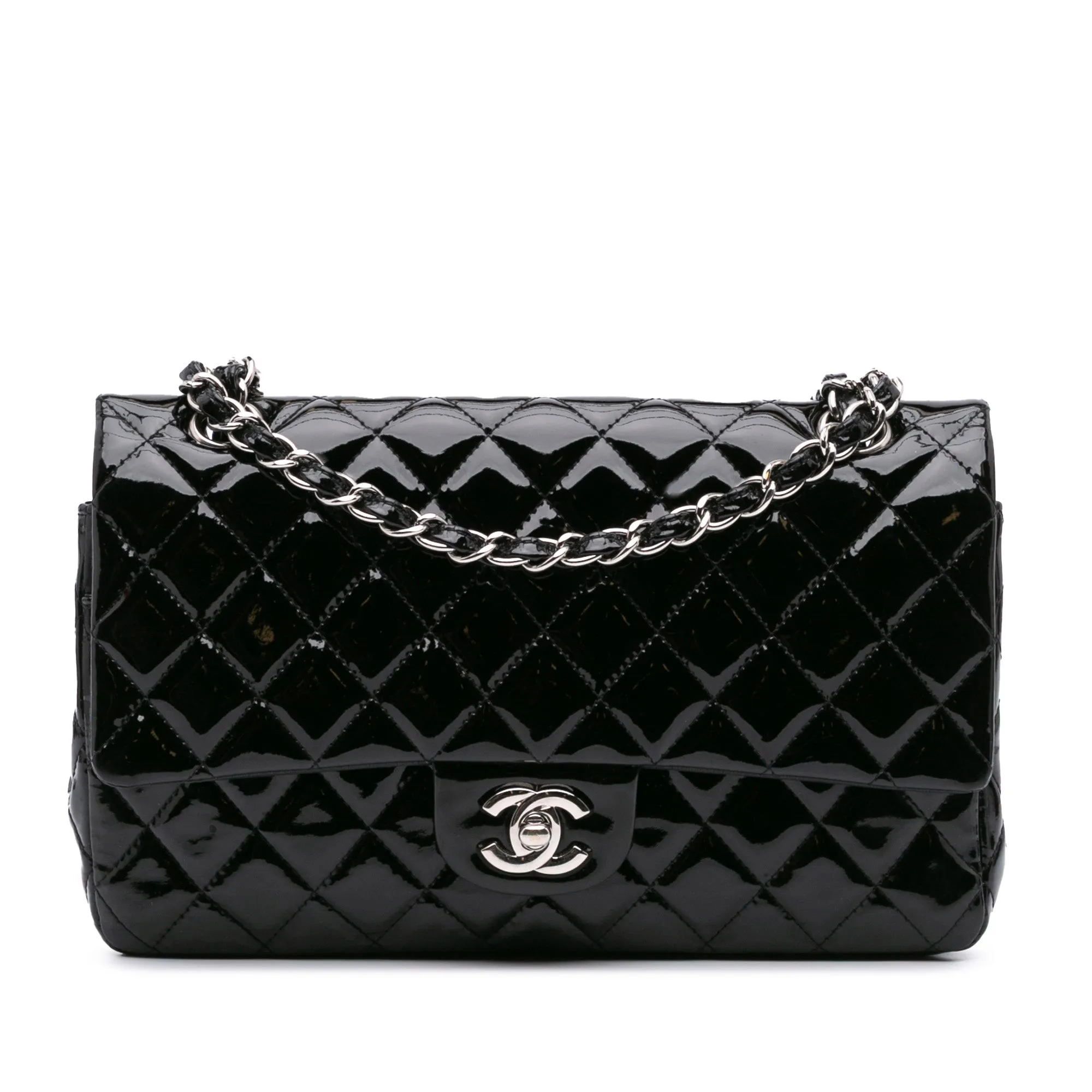 Medium Classic Patent Double Flap