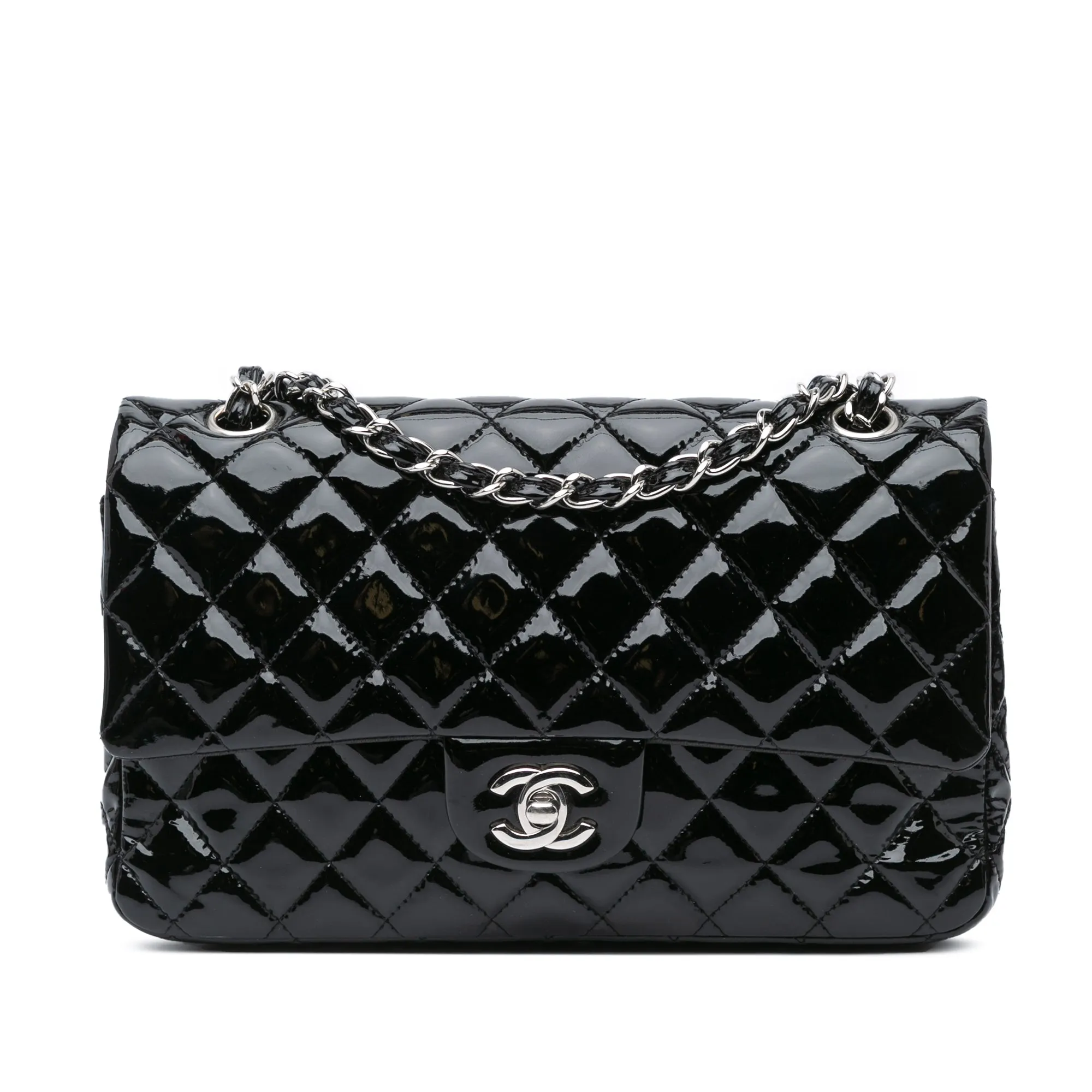 Medium Classic Patent Double Flap