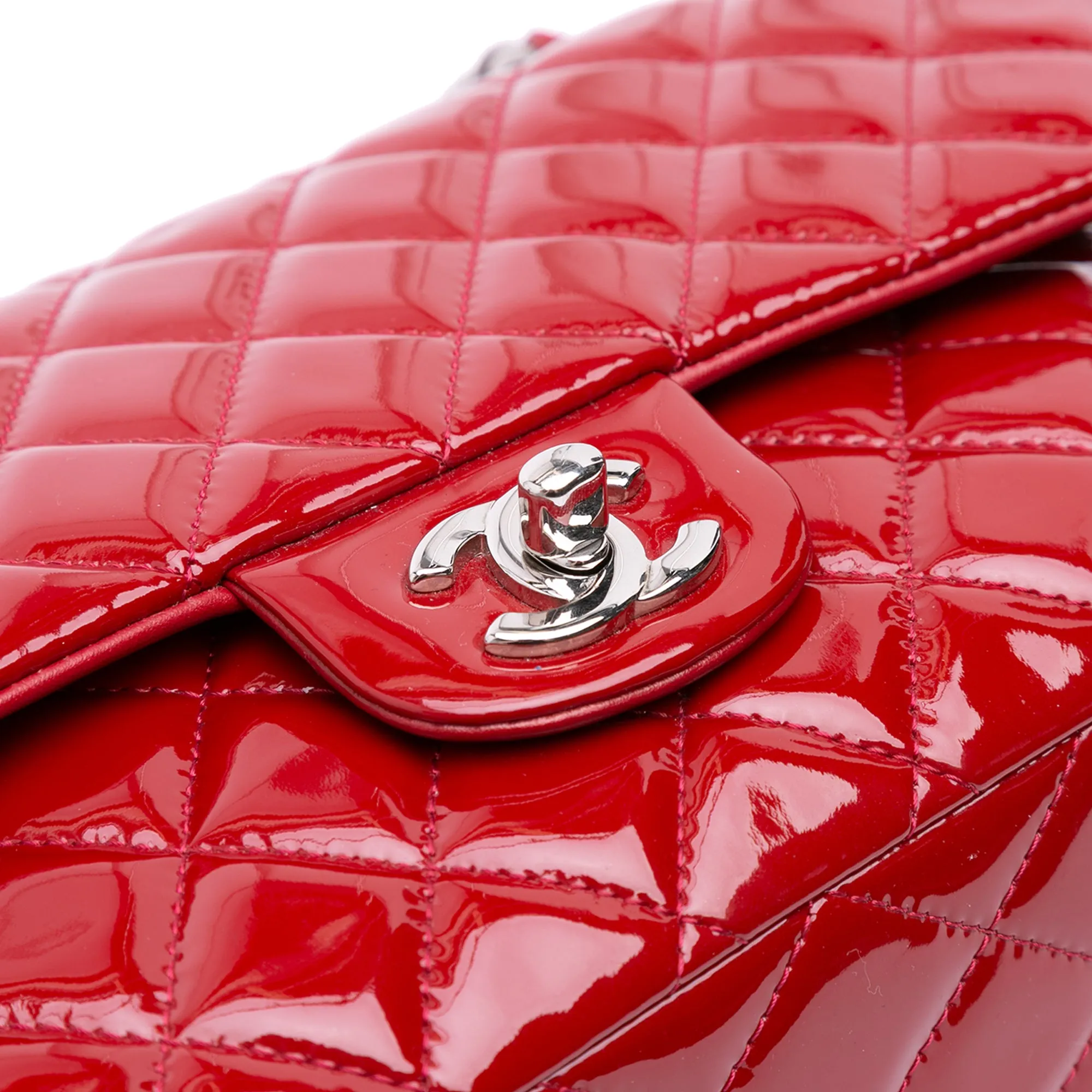 Medium Classic Patent Double Flap