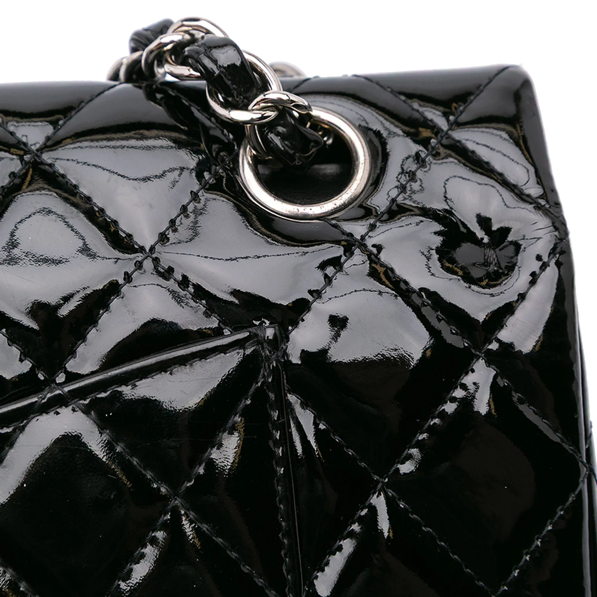 Medium Classic Patent Double Flap
