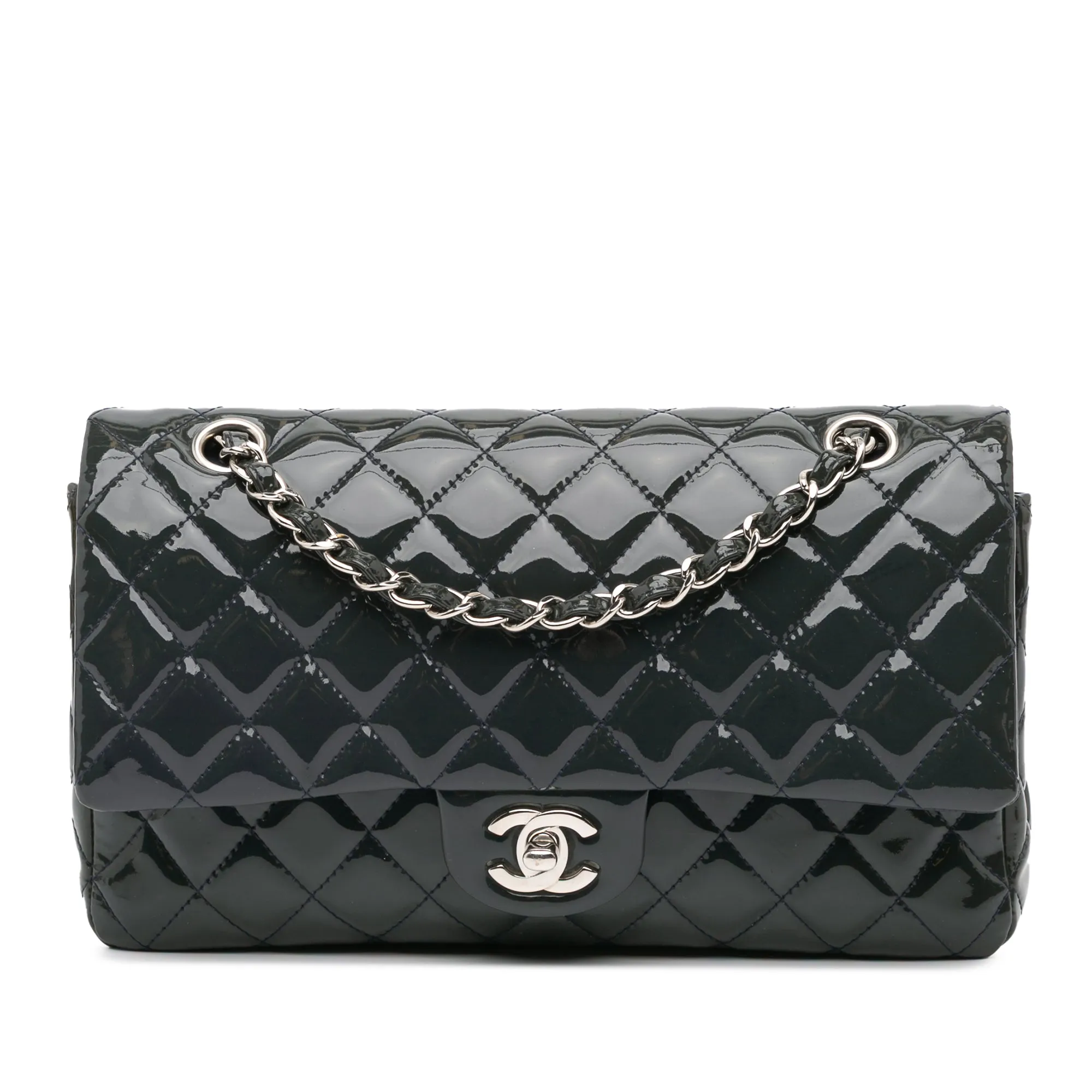 Medium Classic Patent Double Flap